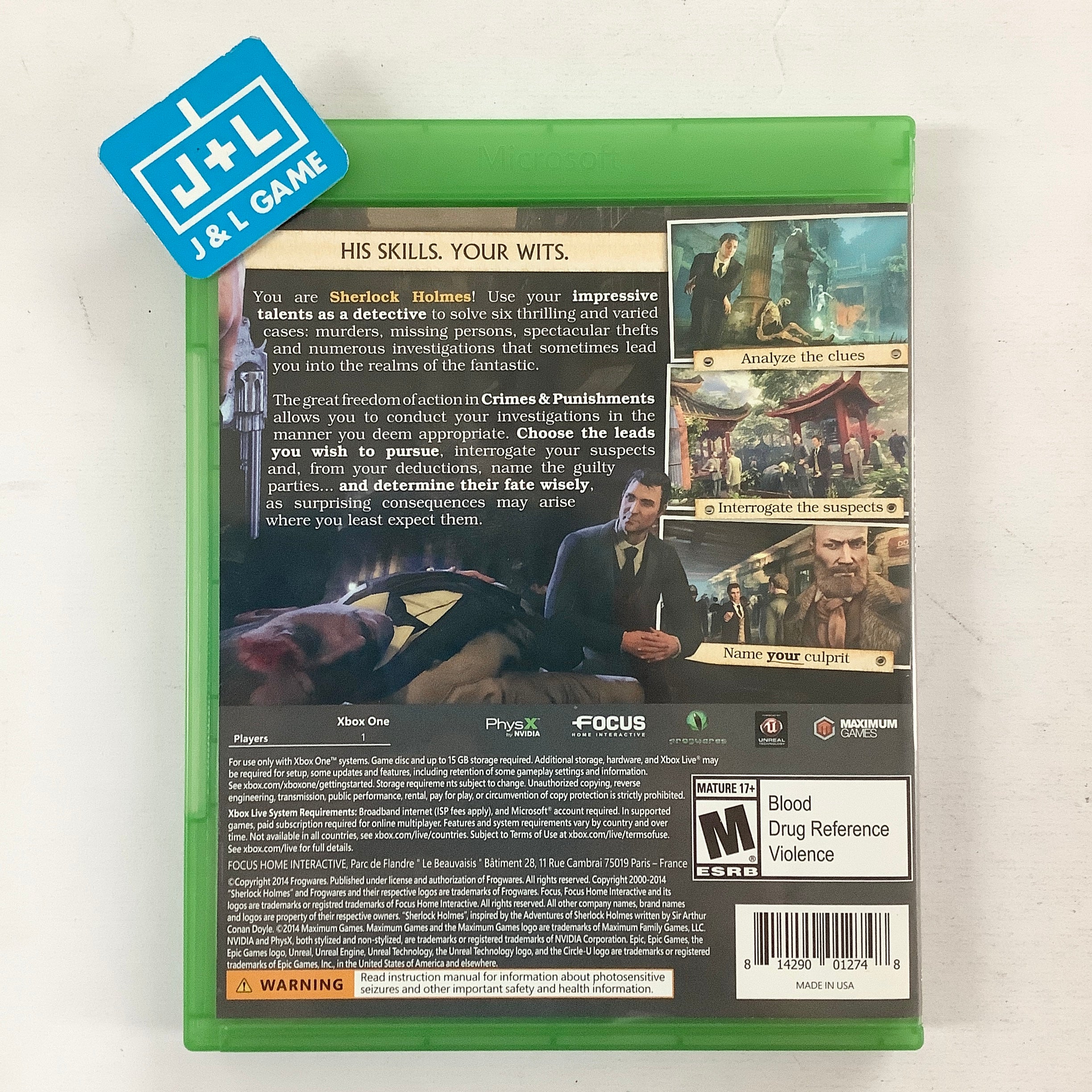 Sherlock Holmes: Crimes & Punishments - (XB1) Xbox One [Pre-Owned] Video Games Focus Home Interactive   