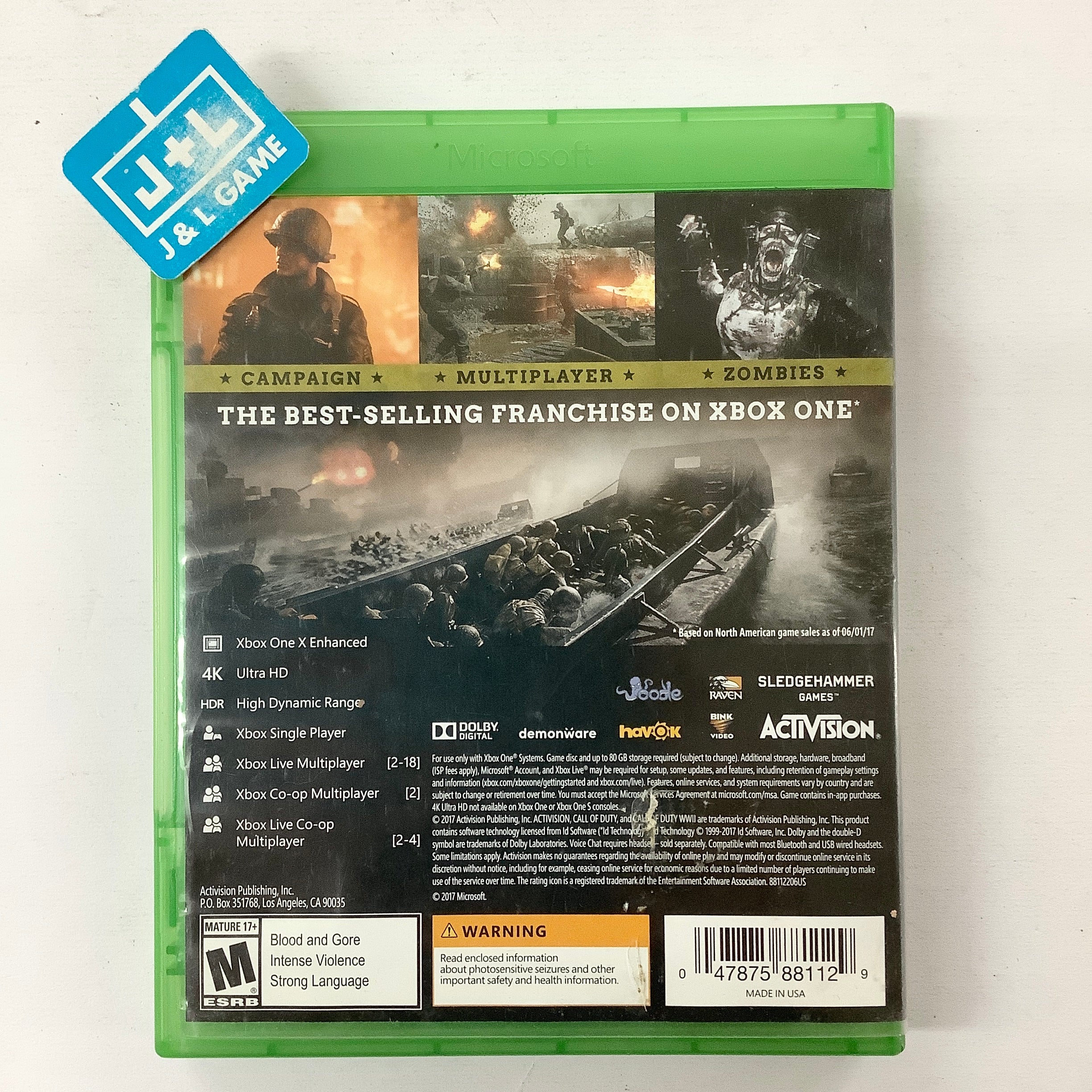 Call of Duty: WWII - (XB1) Xbox One [Pre-Owned] Video Games ACTIVISION   