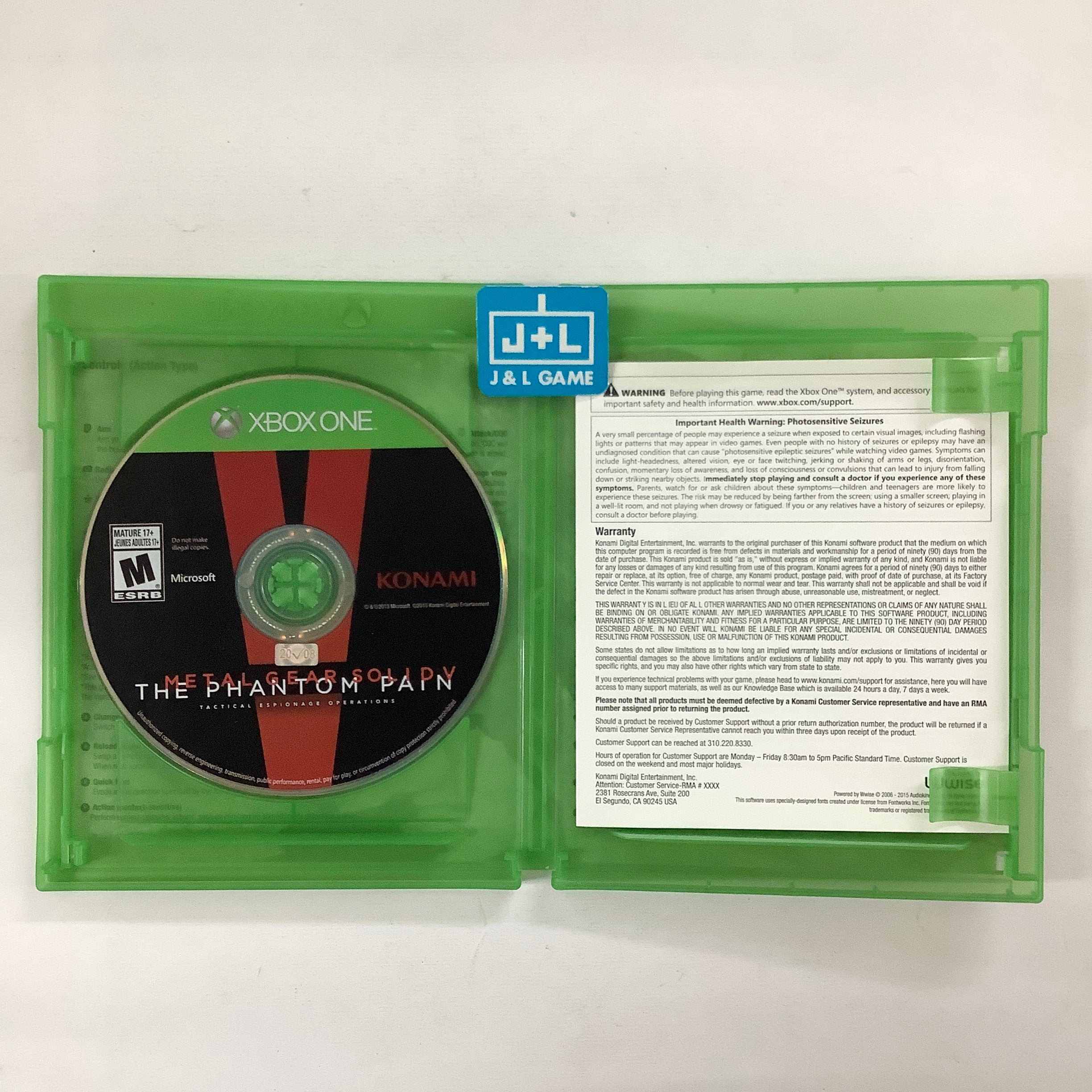 Metal Gear Solid V: The Phantom Pain - (XB1) Xbox One [Pre-Owned] Video Games Konami   