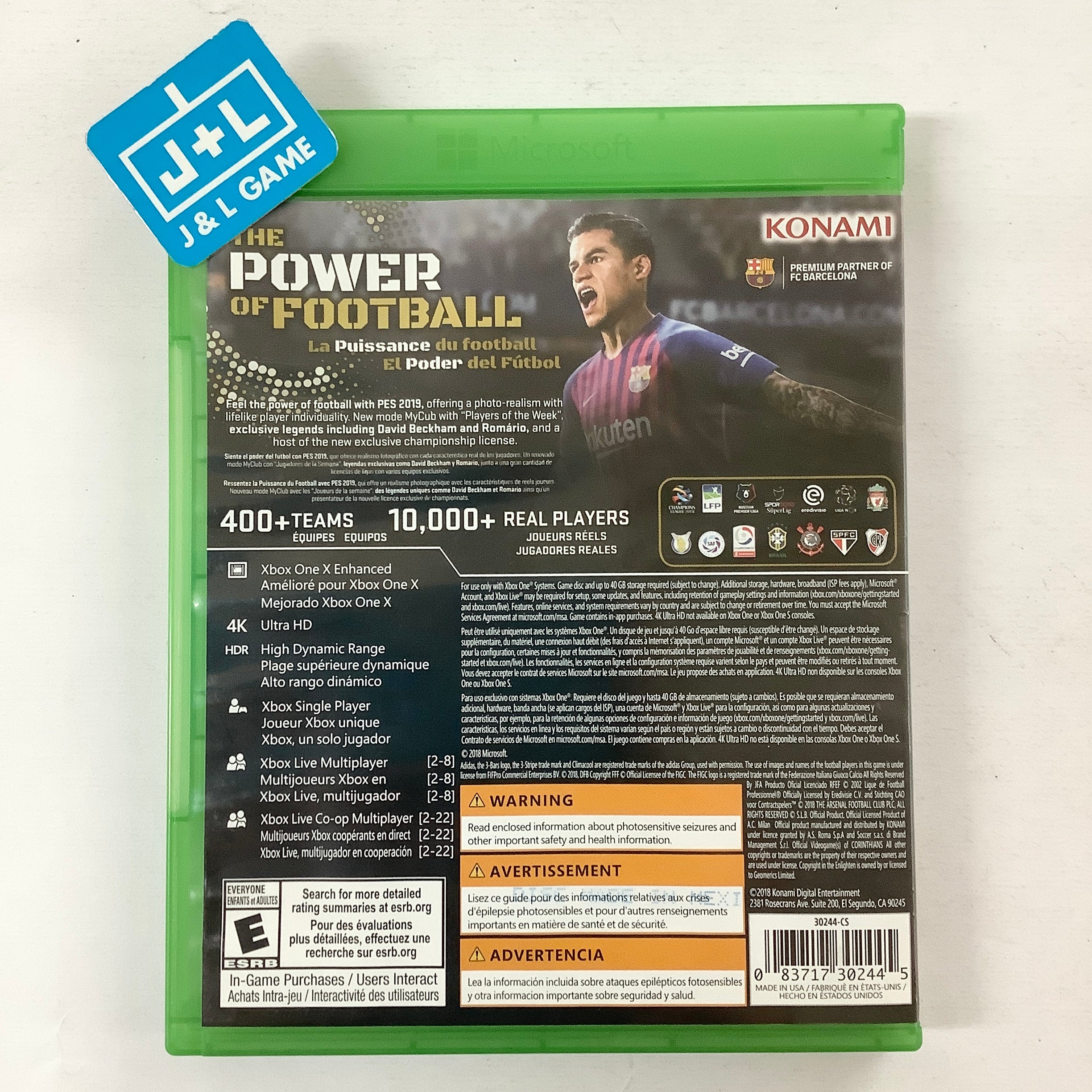 Pro Evolution Soccer 2019 - (XB1) Xbox One [Pre-Owned] Video Games Konami   