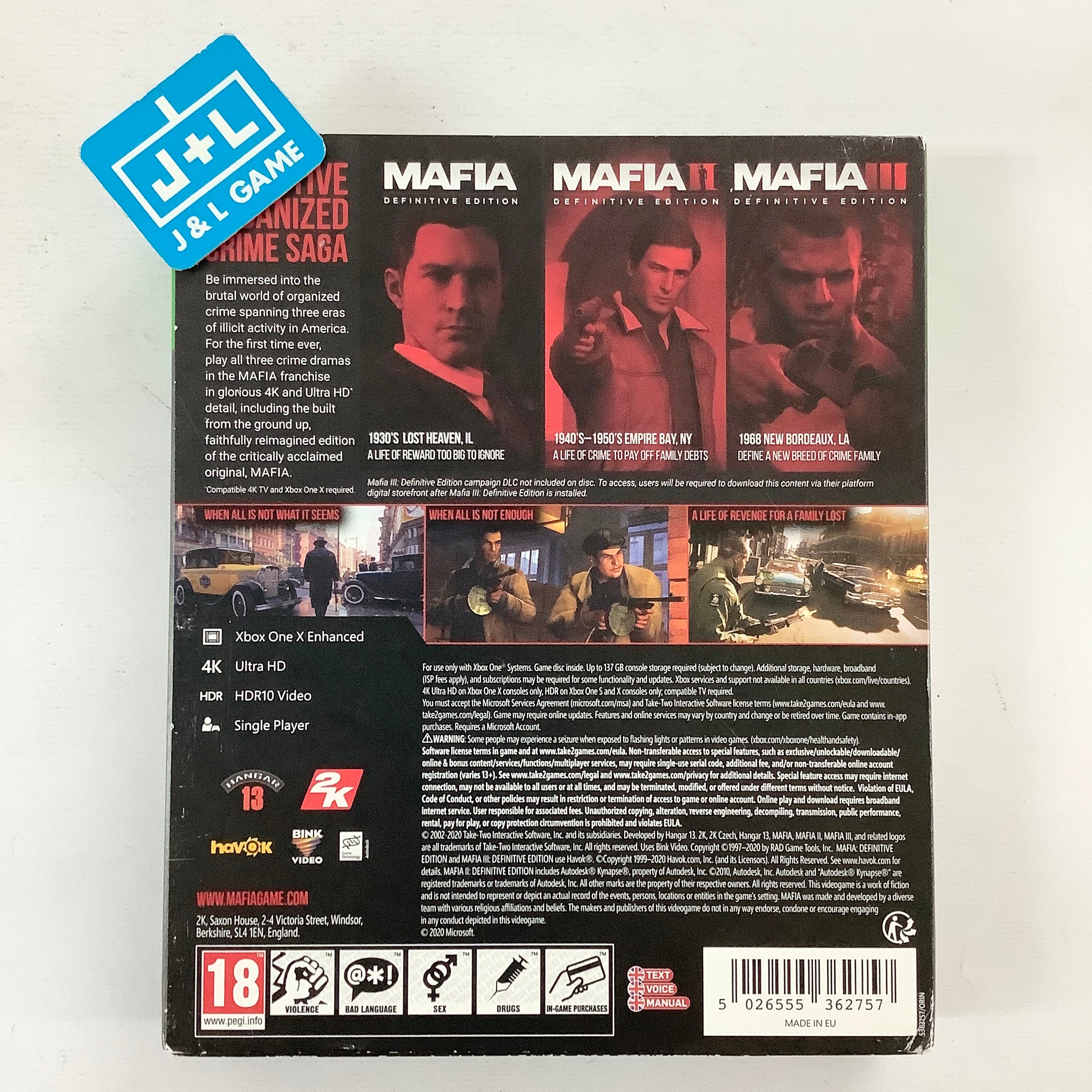 Mafia Trilogy - (XB1) Xbox One [Pre-Owned] (European Import) Video Games 2K Games   