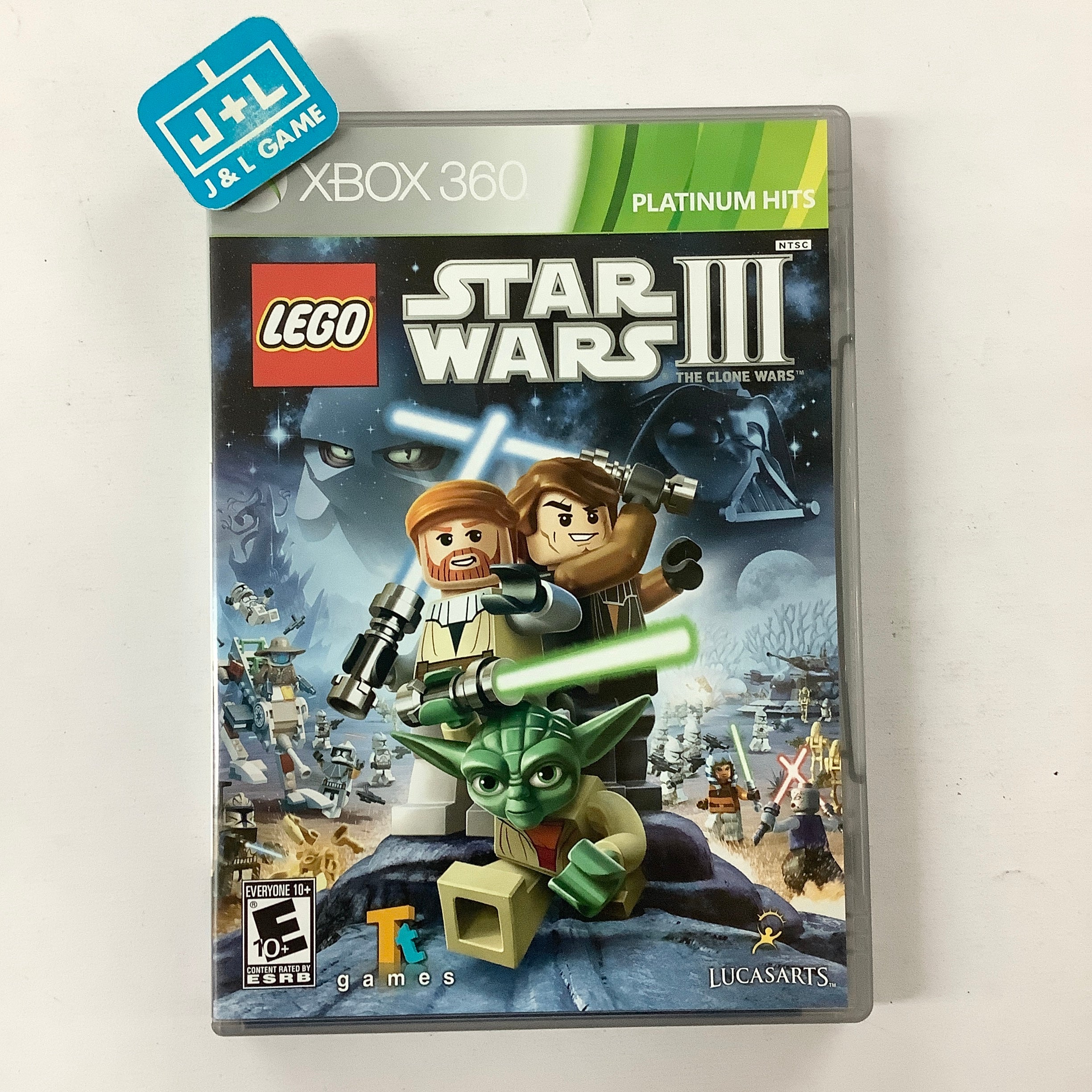 LEGO Star Wars III: The Clone Wars (Platinum Hits) - Xbox 360 [Pre-Owned] Video Games LucasArts   