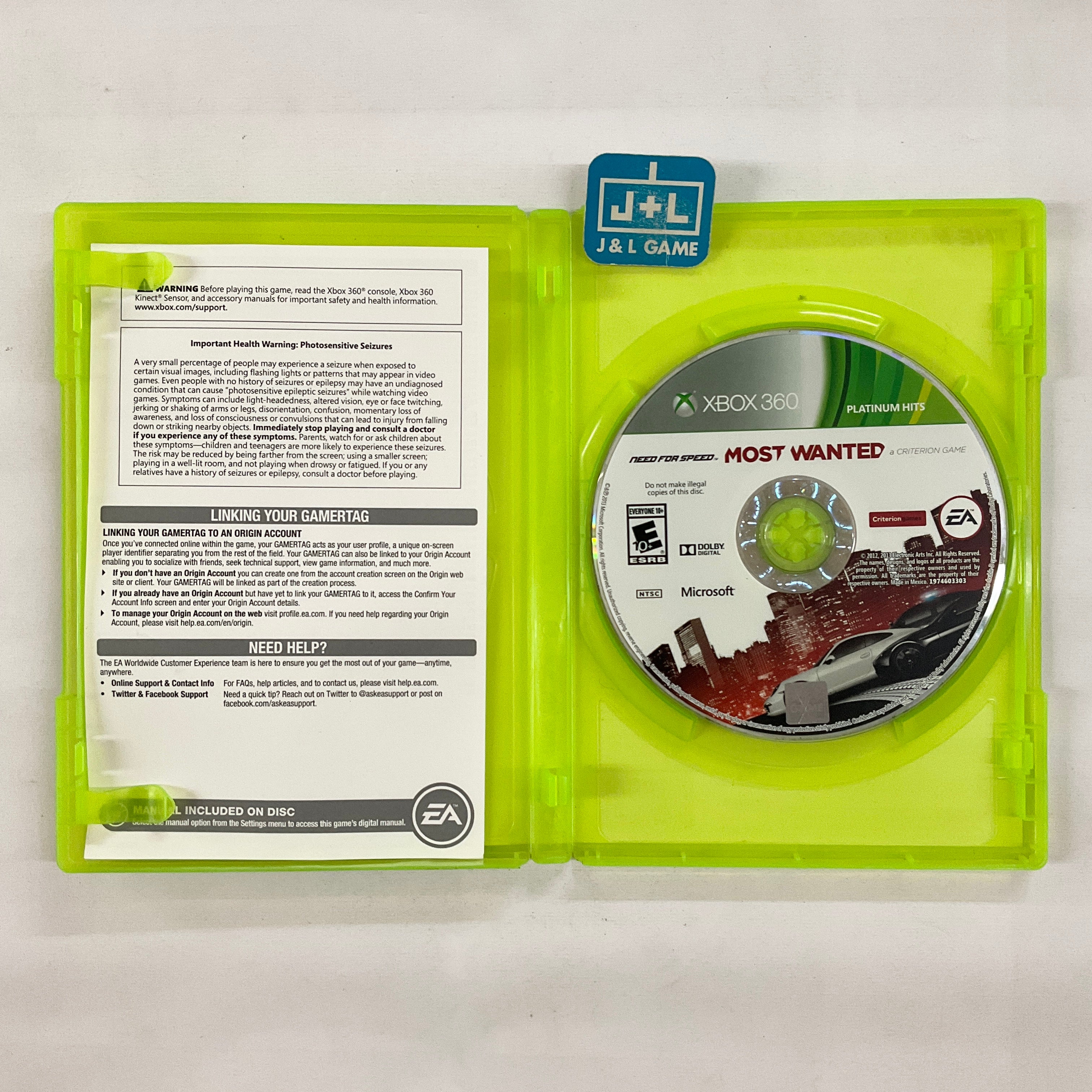 Need for Speed: Most Wanted (Platinum Hits) - A Criterion Game - Xbox 360 [Pre-Owned] Video Games Electronic Arts   