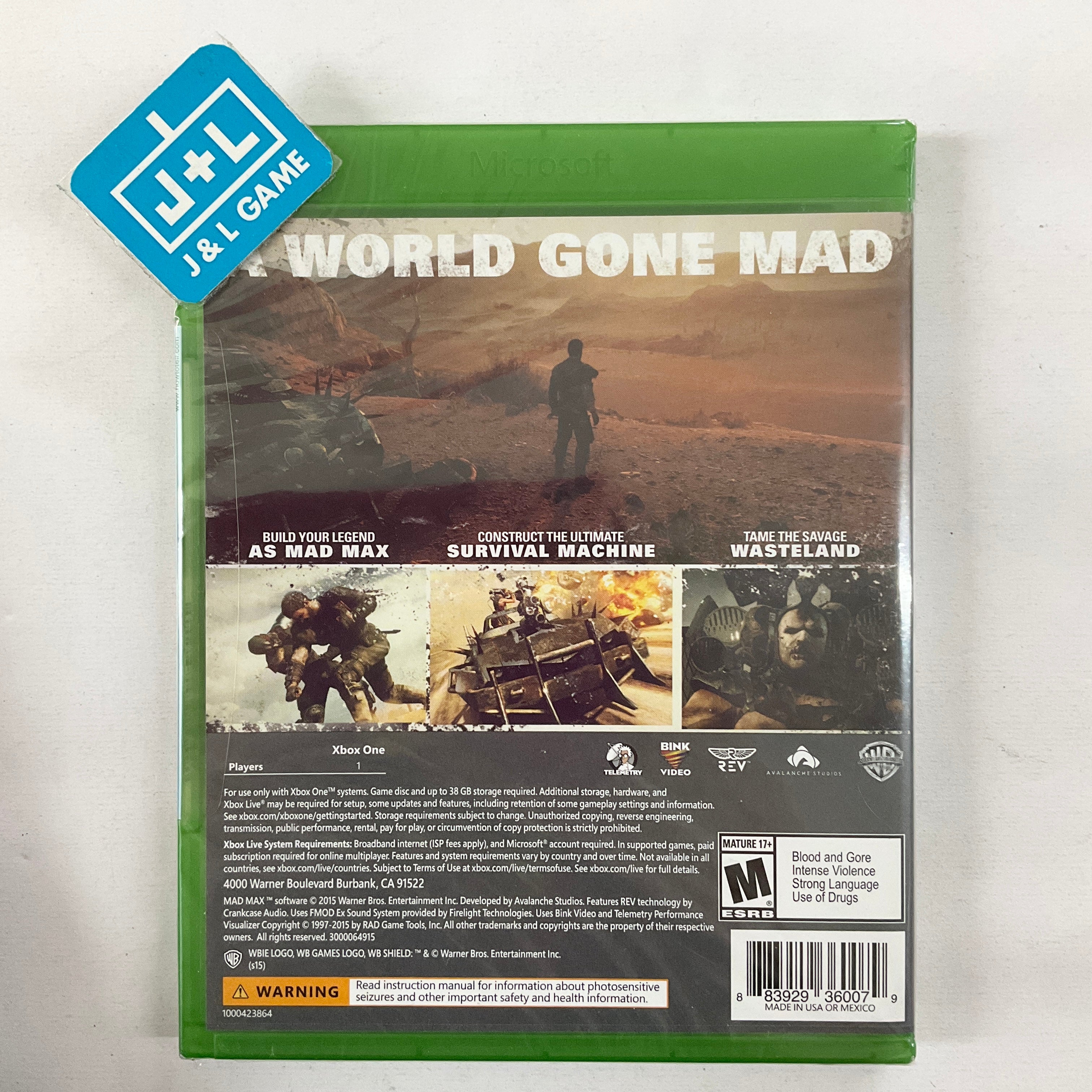 Mad Max - (XB1) Xbox One Video Games WB Games   