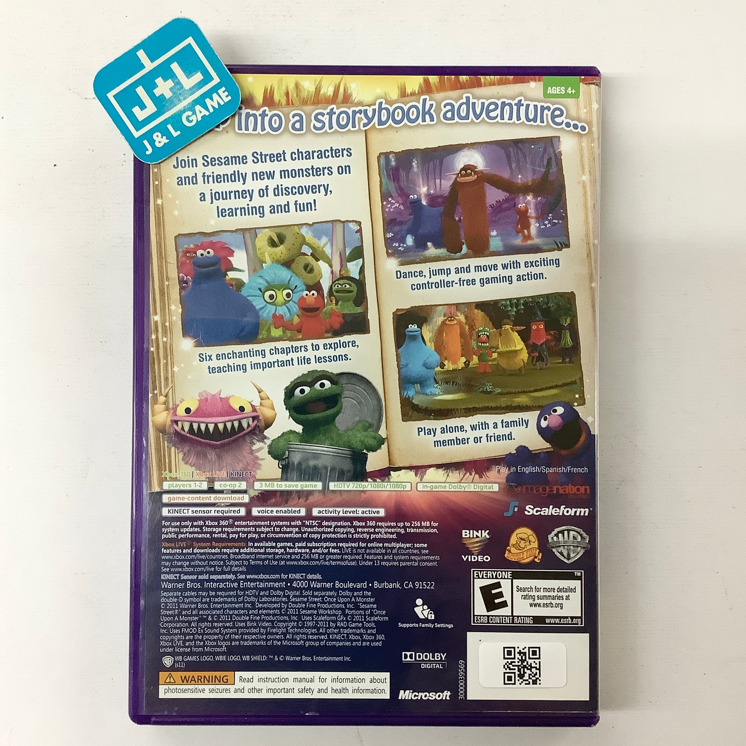 Sesame Street: Once Upon a Monster (Kinect Required) - Xbox 360 [Pre-Owned] Video Games Warner Bros. Interactive Entertainment   