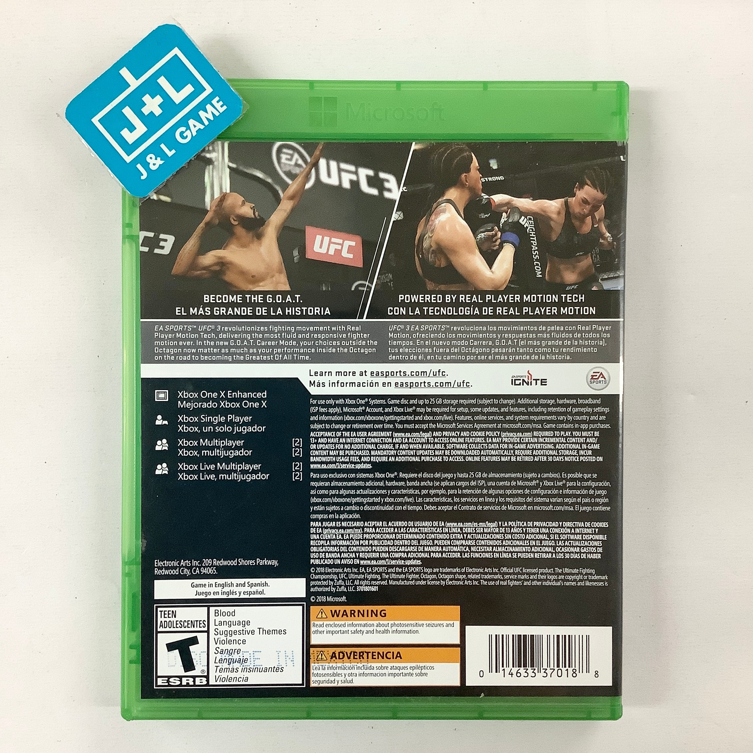 UFC 3 - (XB1) Xbox One [Pre-Owned] Video Games Electronic Arts   