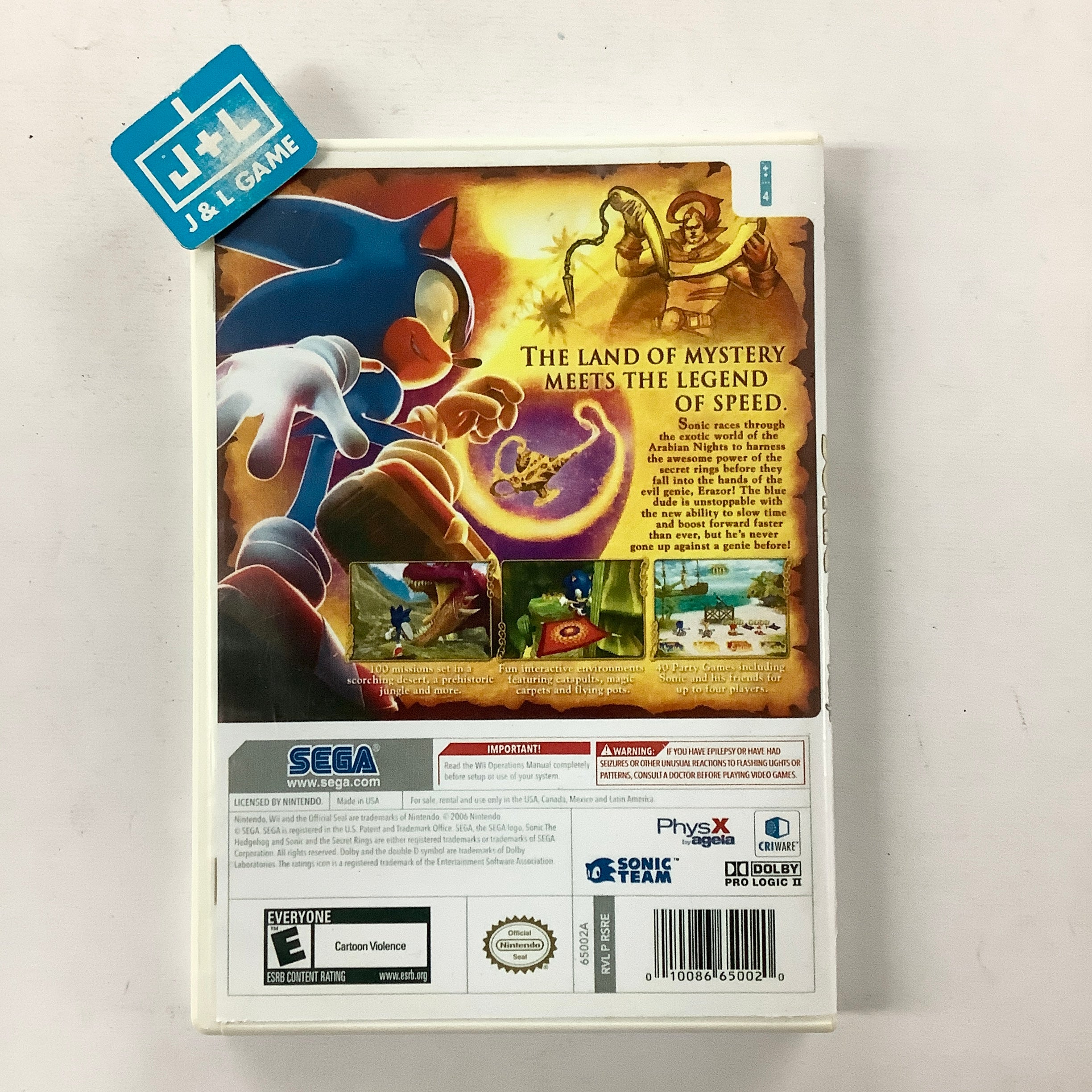 Sonic and the Secret Rings - Nintendo Wii [Pre-Owned] Video Games SEGA   