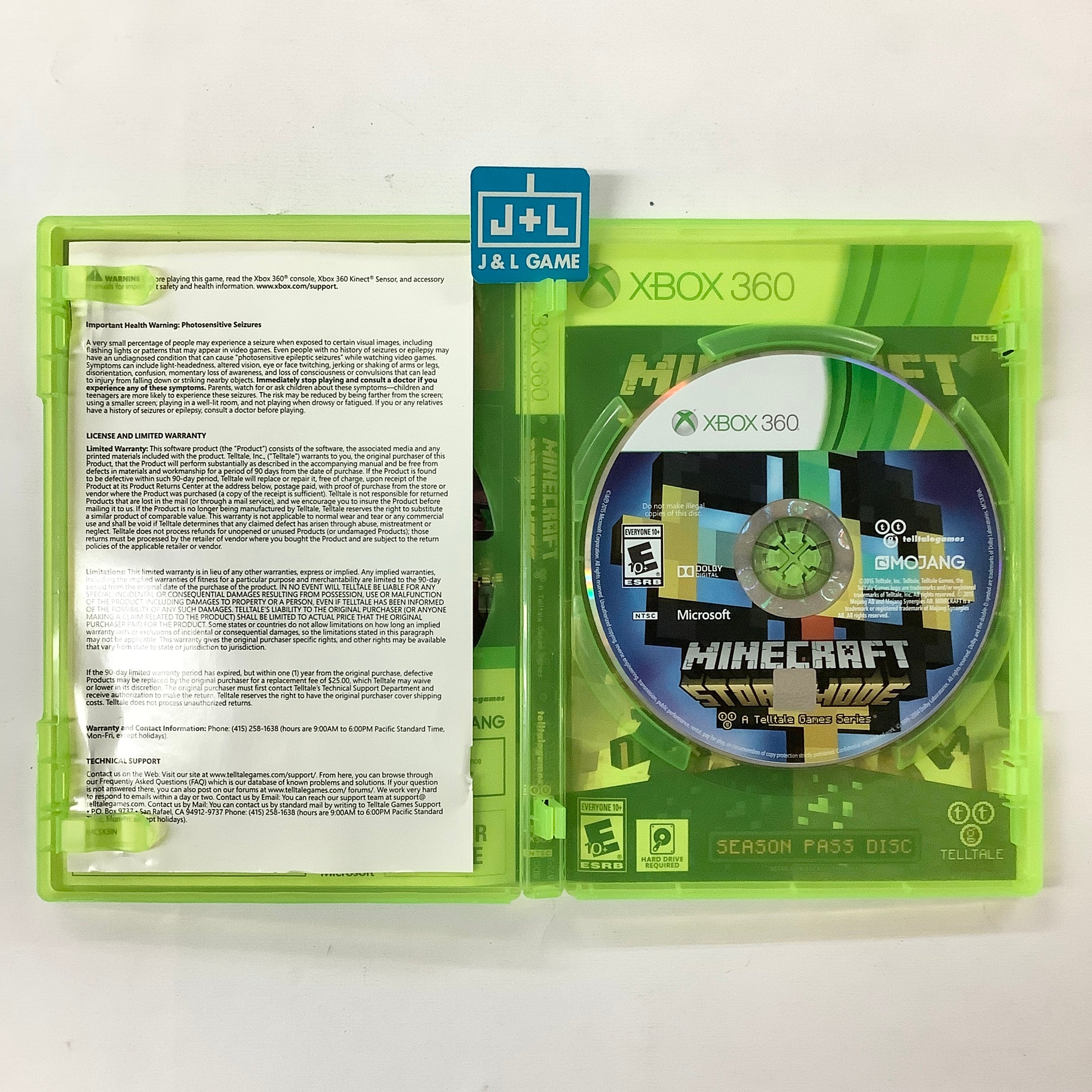 Minecraft: Story Mode - Season Pass Disc - Xbox 360 [Pre-Owned] Video Games Telltale Games   