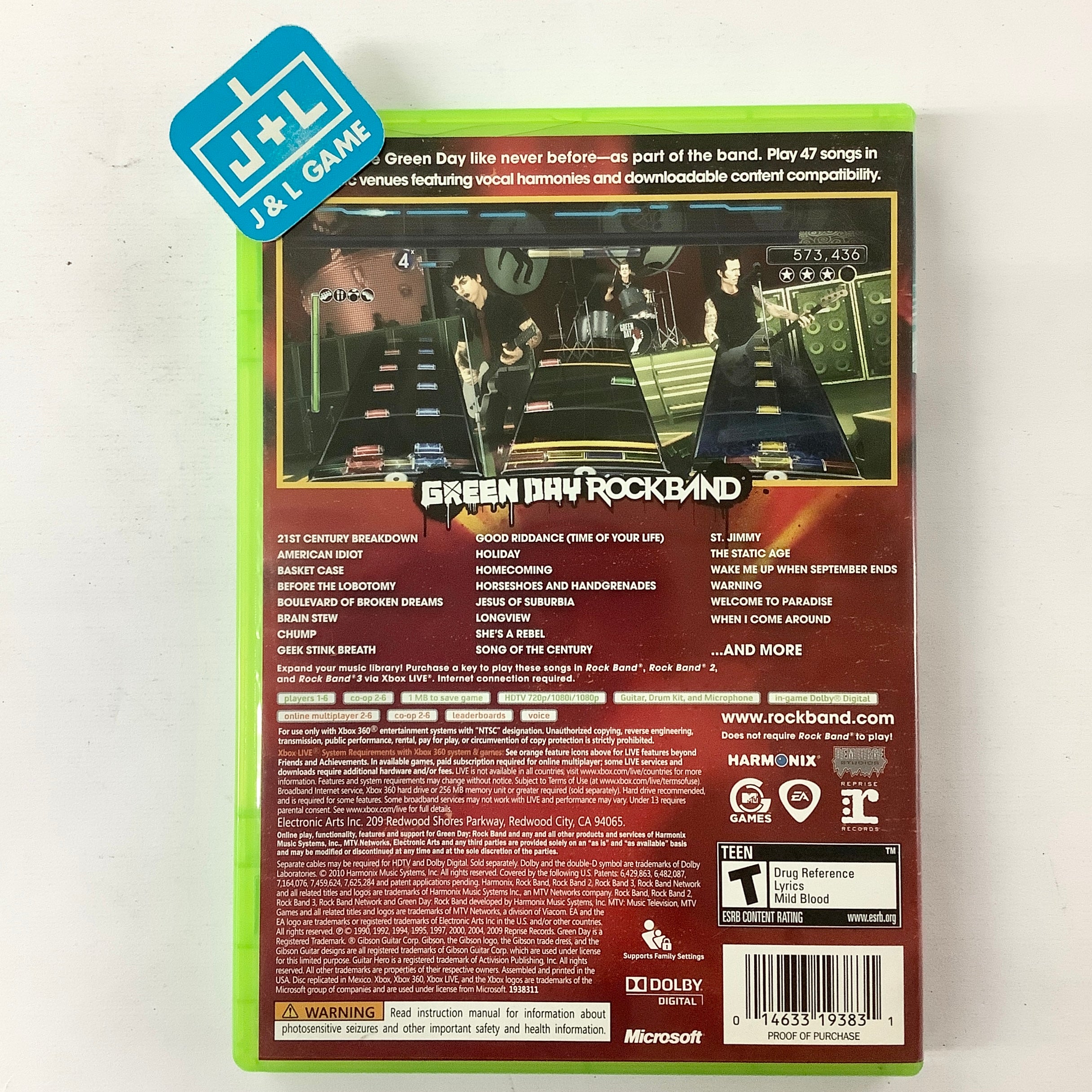 Rock Band: Green Day - Xbox 360 [Pre-Owned] Video Games MTV Games   