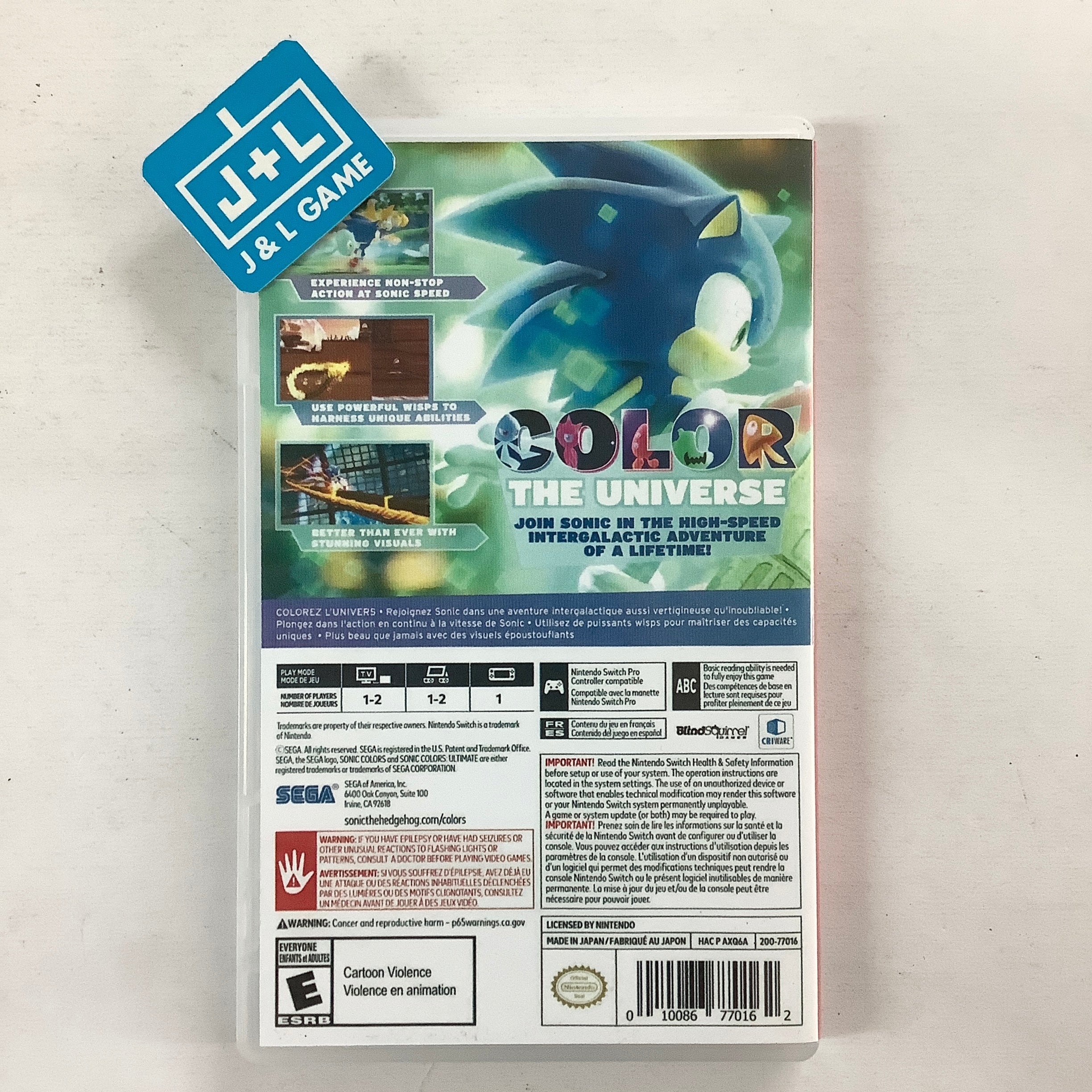 Sonic Colors: Ultimate - (NSW) Nintendo Switch [Pre-Owned] Video Games SEGA   