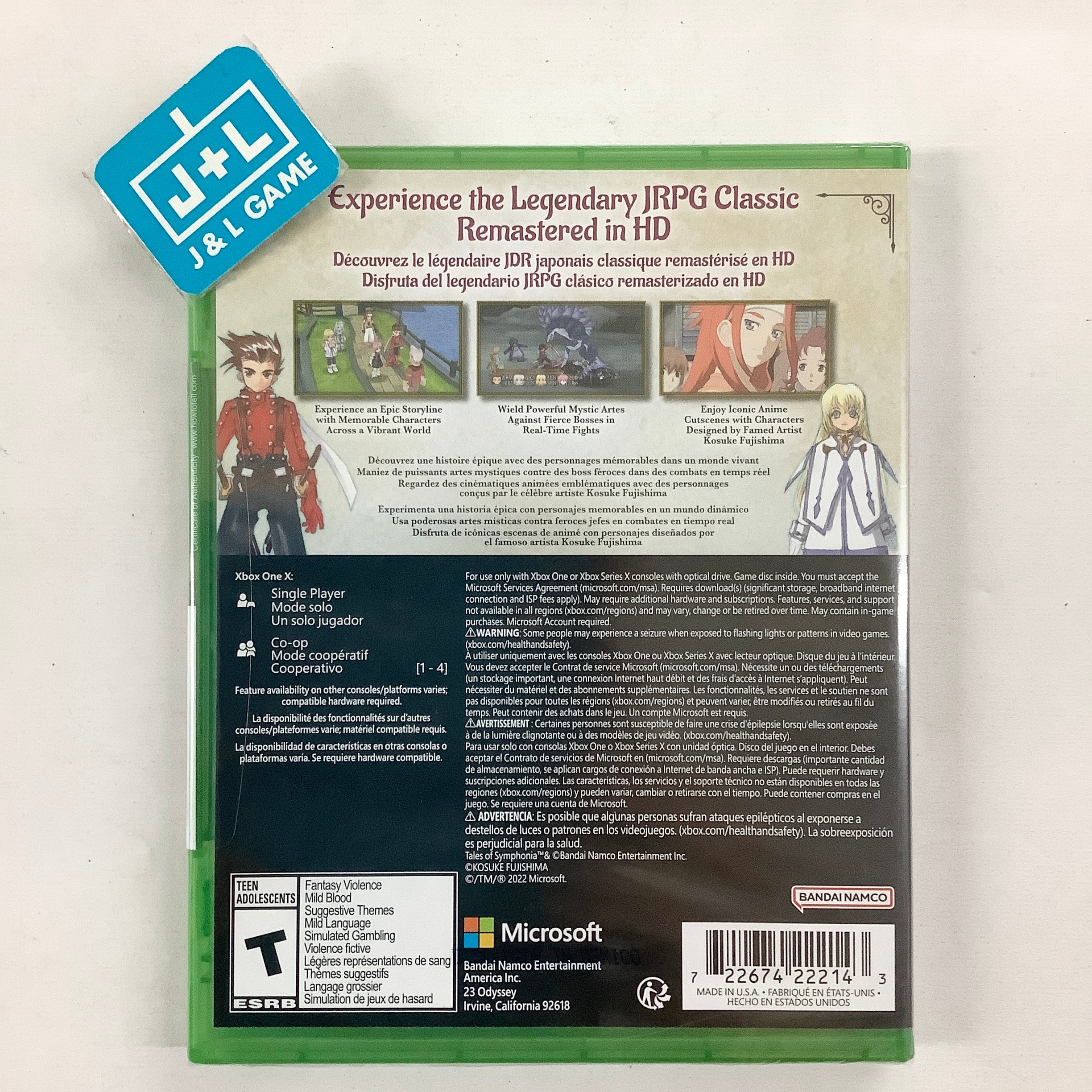 Tales of Symphonia Remastered - (XB1) Xbox One Video Games BANDAI NAMCO Entertainment   