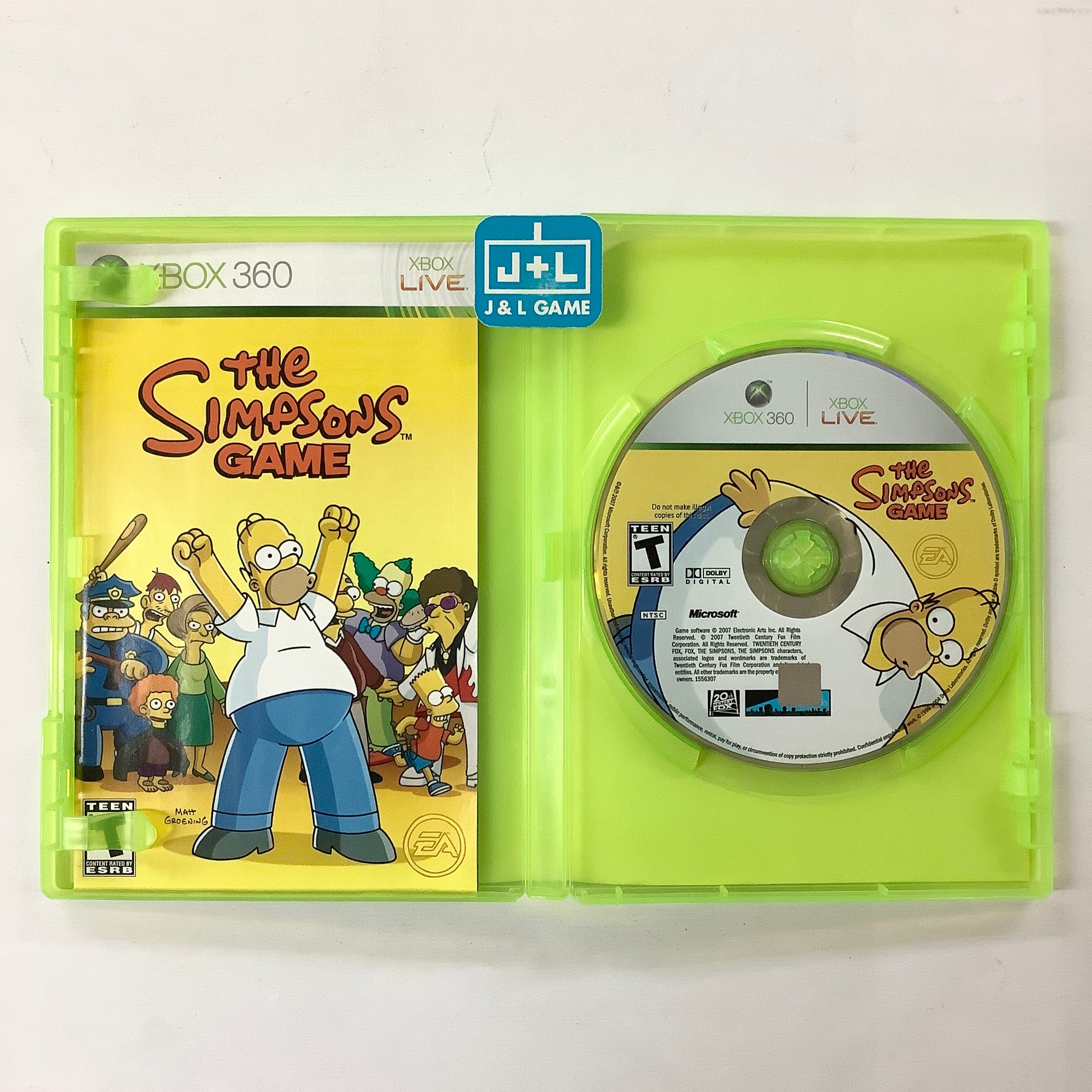 The Simpsons Game (with Poster) - Xbox 360 [Pre-Owned] Video Games EA Games   