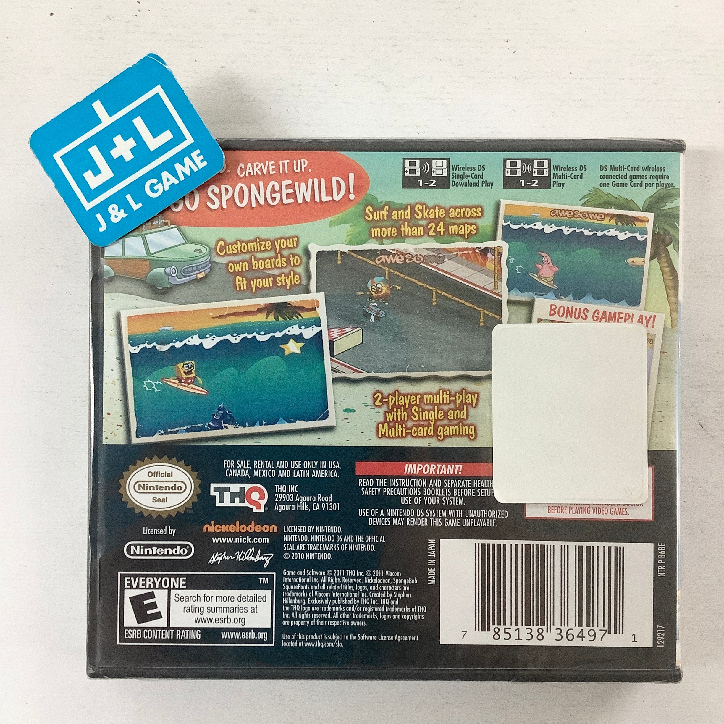 SpongeBob's Surf & Skate Roadtrip - (NDS) Nintendo DS