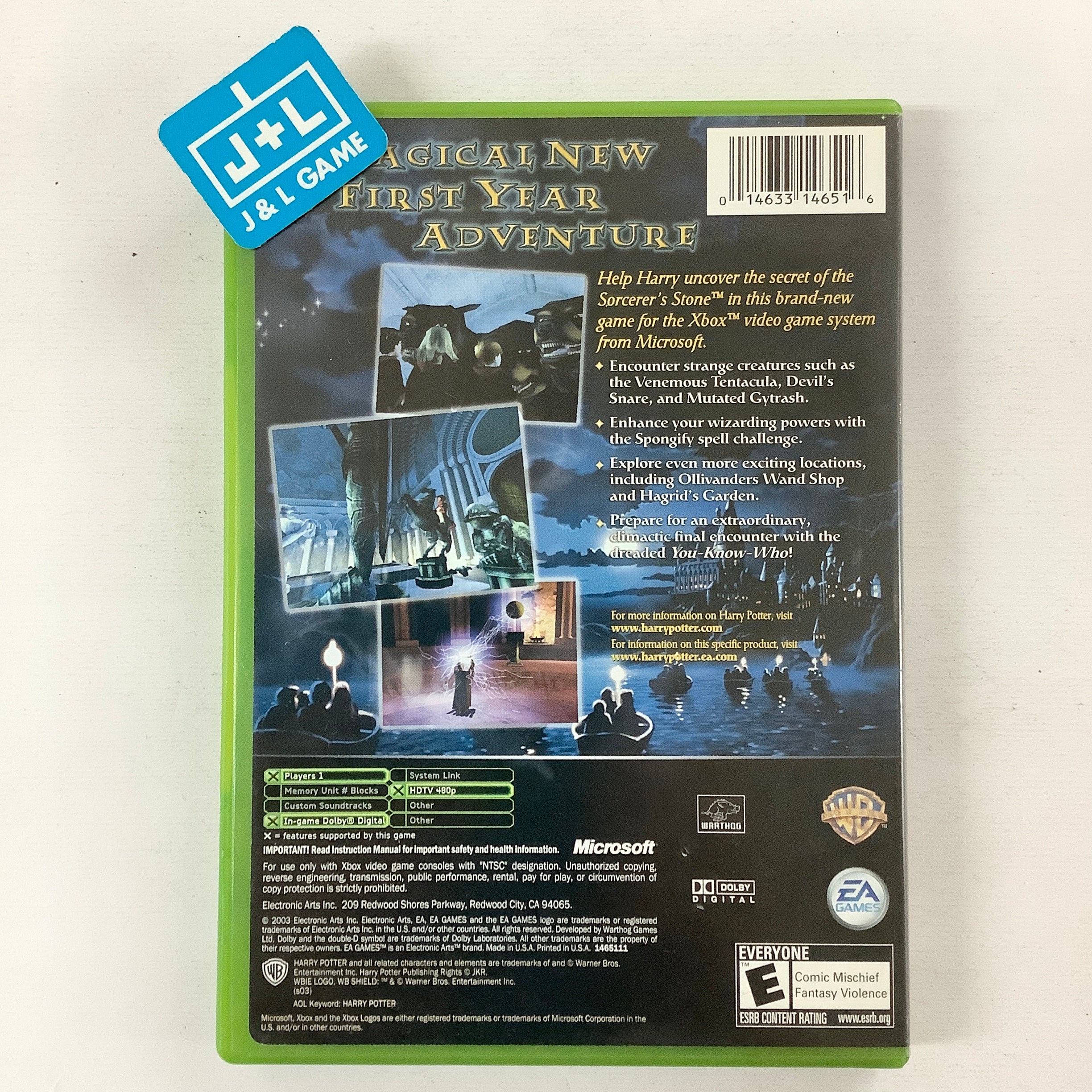 Harry Potter and the Sorcerer's Stone - (XB) Xbox [Pre-Owned] Video Games EA Games   