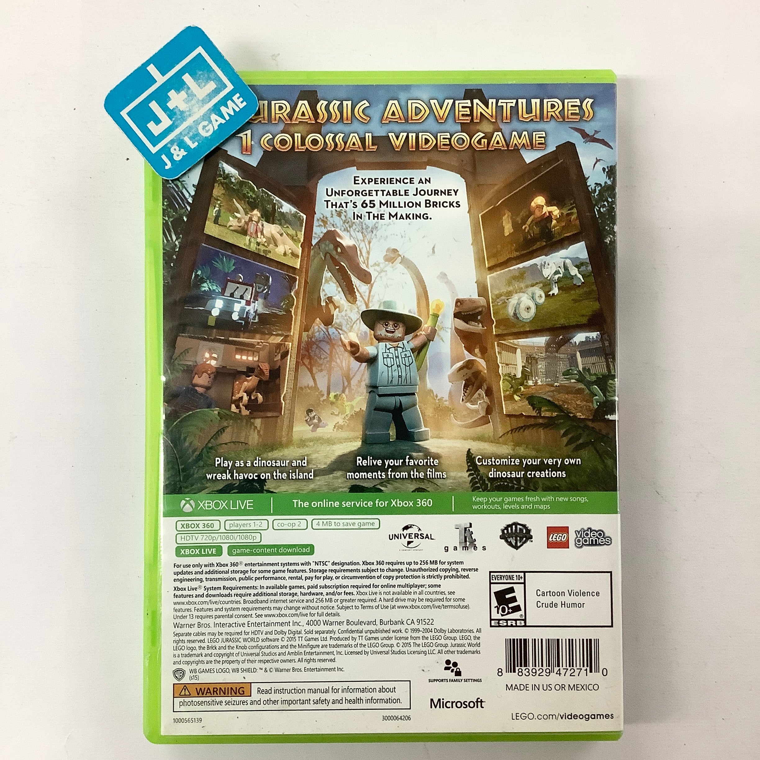 LEGO Jurassic World - Xbox 360 [Pre-Owned] Video Games LucasArts   