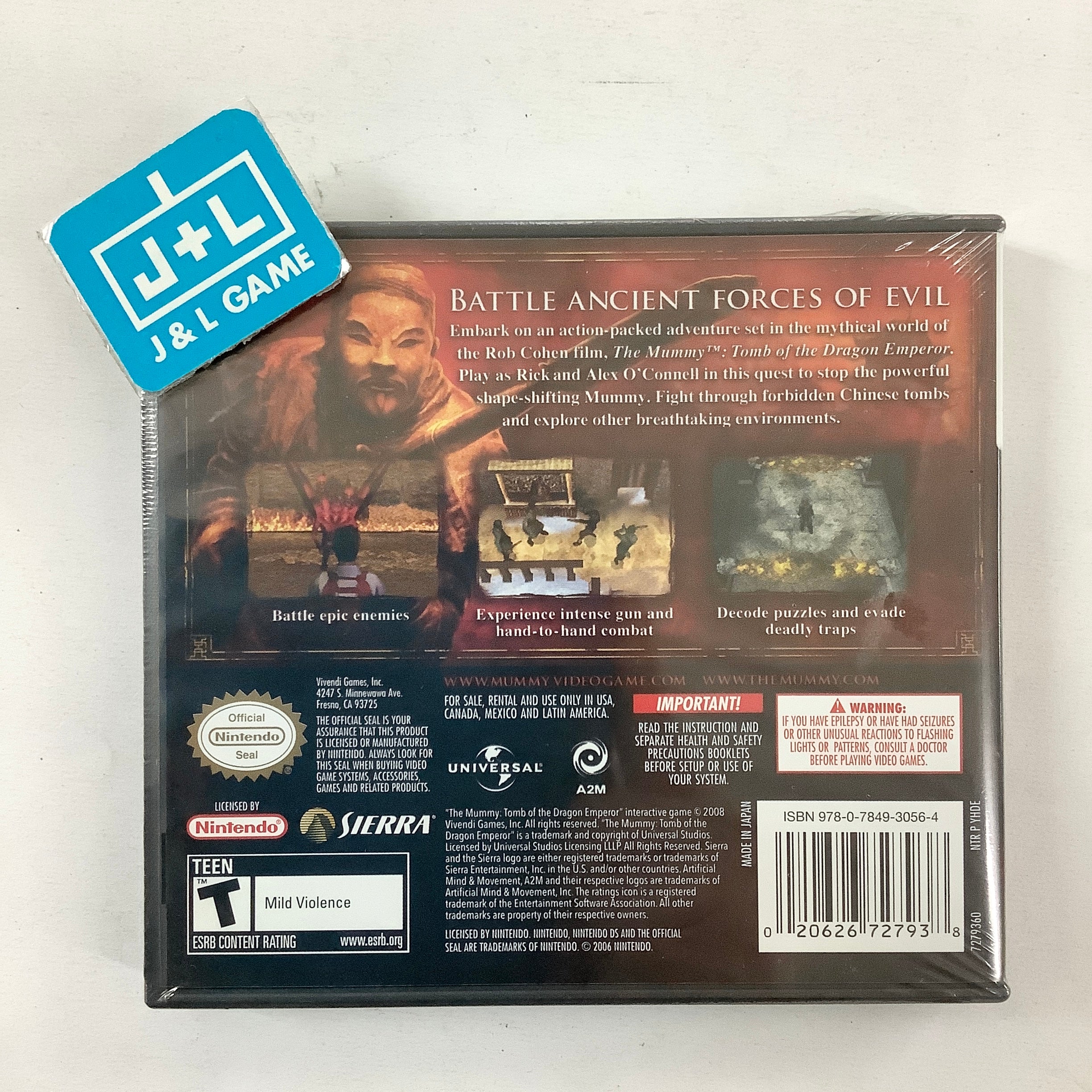 The Mummy: Tomb of the Dragon Emperor - (NDS) Nintendo DS Video Games Sierra Entertainment   