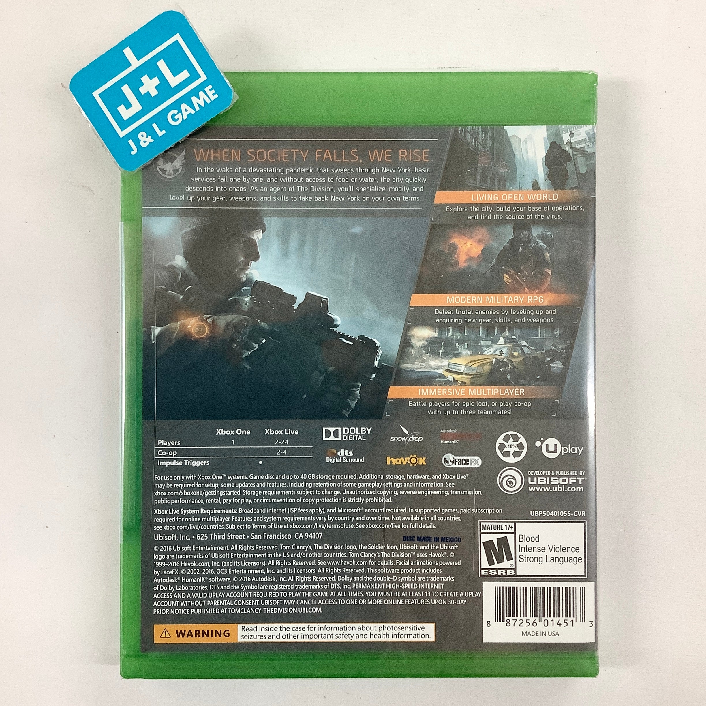 Tom Clancy's The Division - (XB1) Xbox One Video Games Ubisoft   