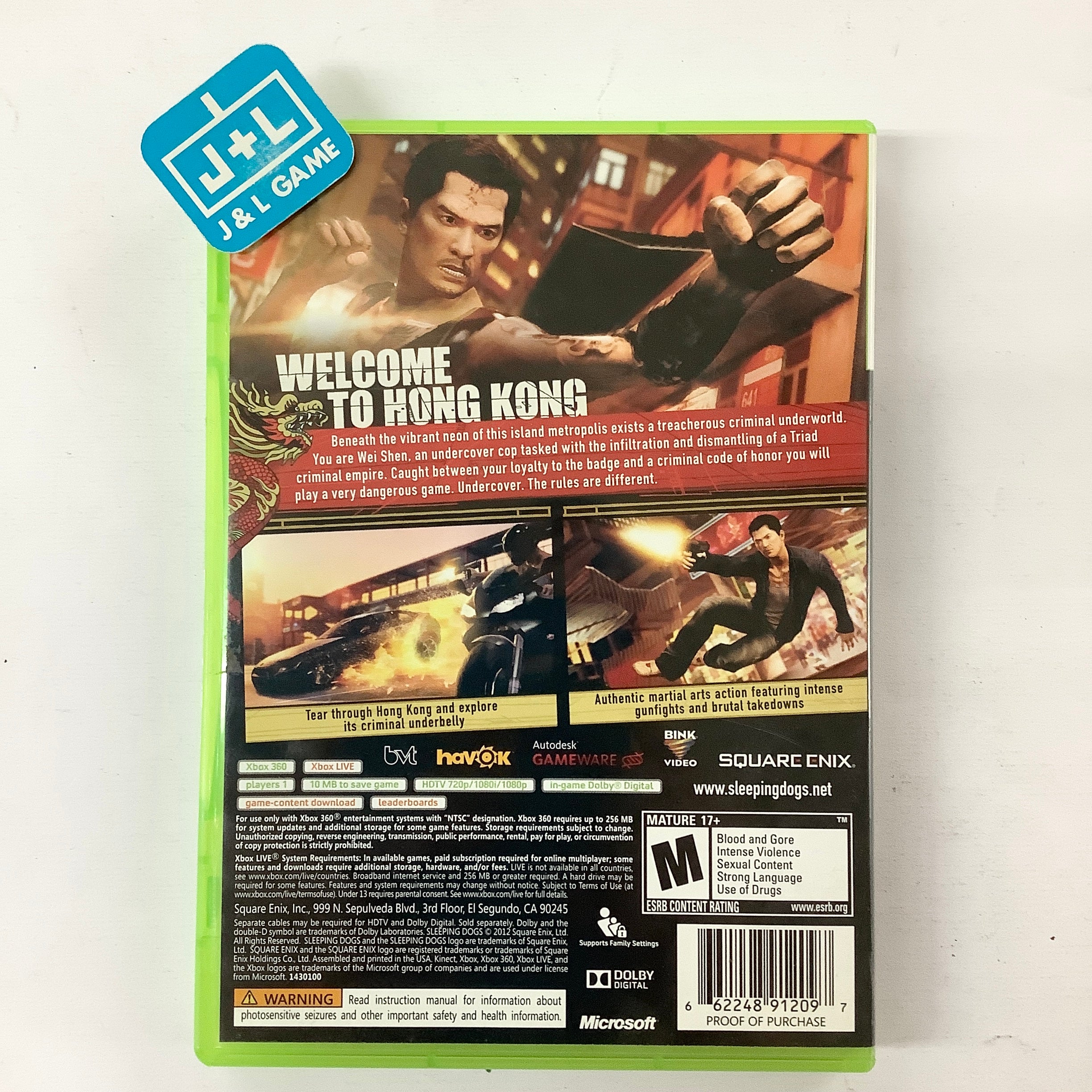 Sleeping Dogs - Xbox 360 [Pre-Owned] Video Games Square Enix   