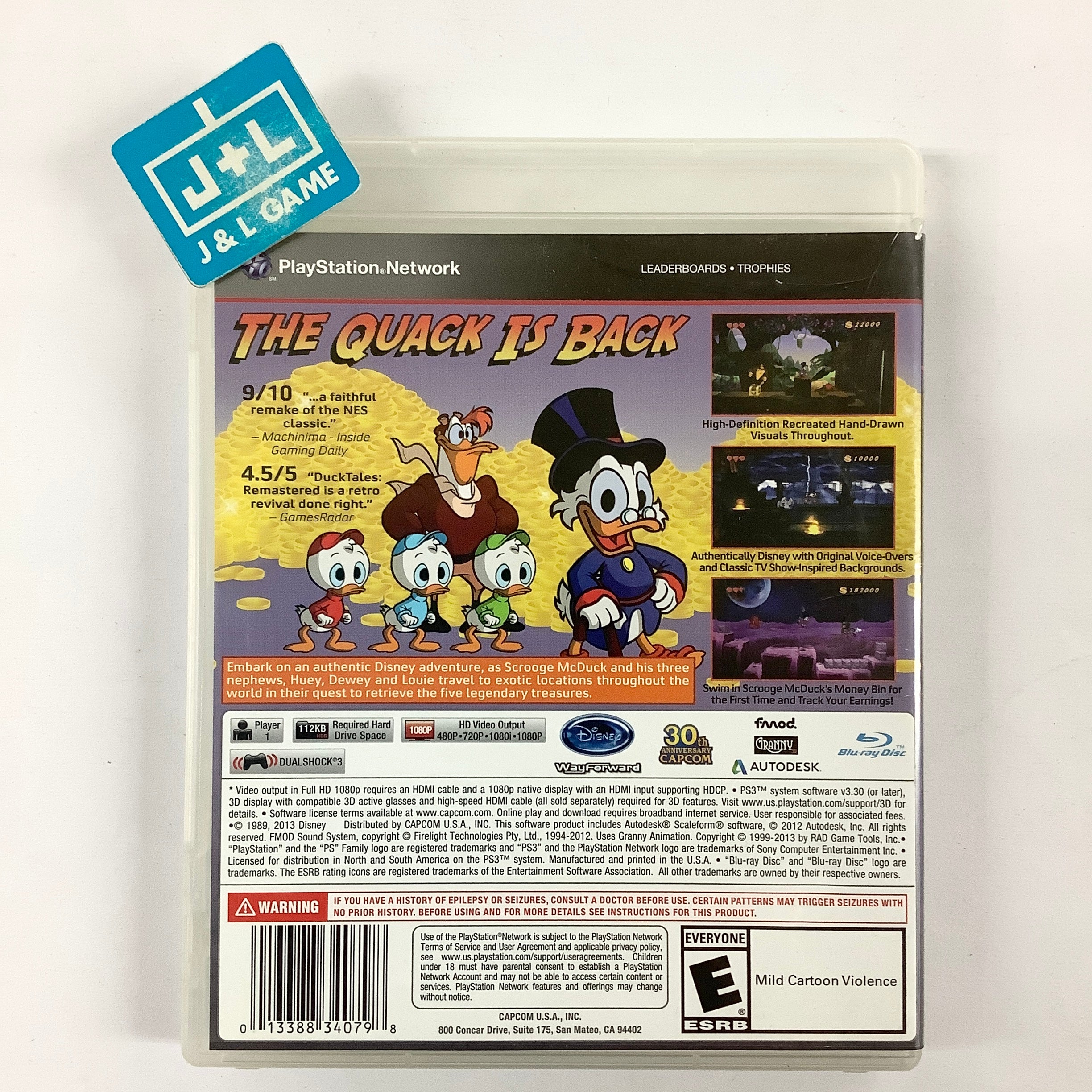 DuckTales: Remastered - (PS3) PlayStation 3 [Pre-Owned] Video Games Capcom   