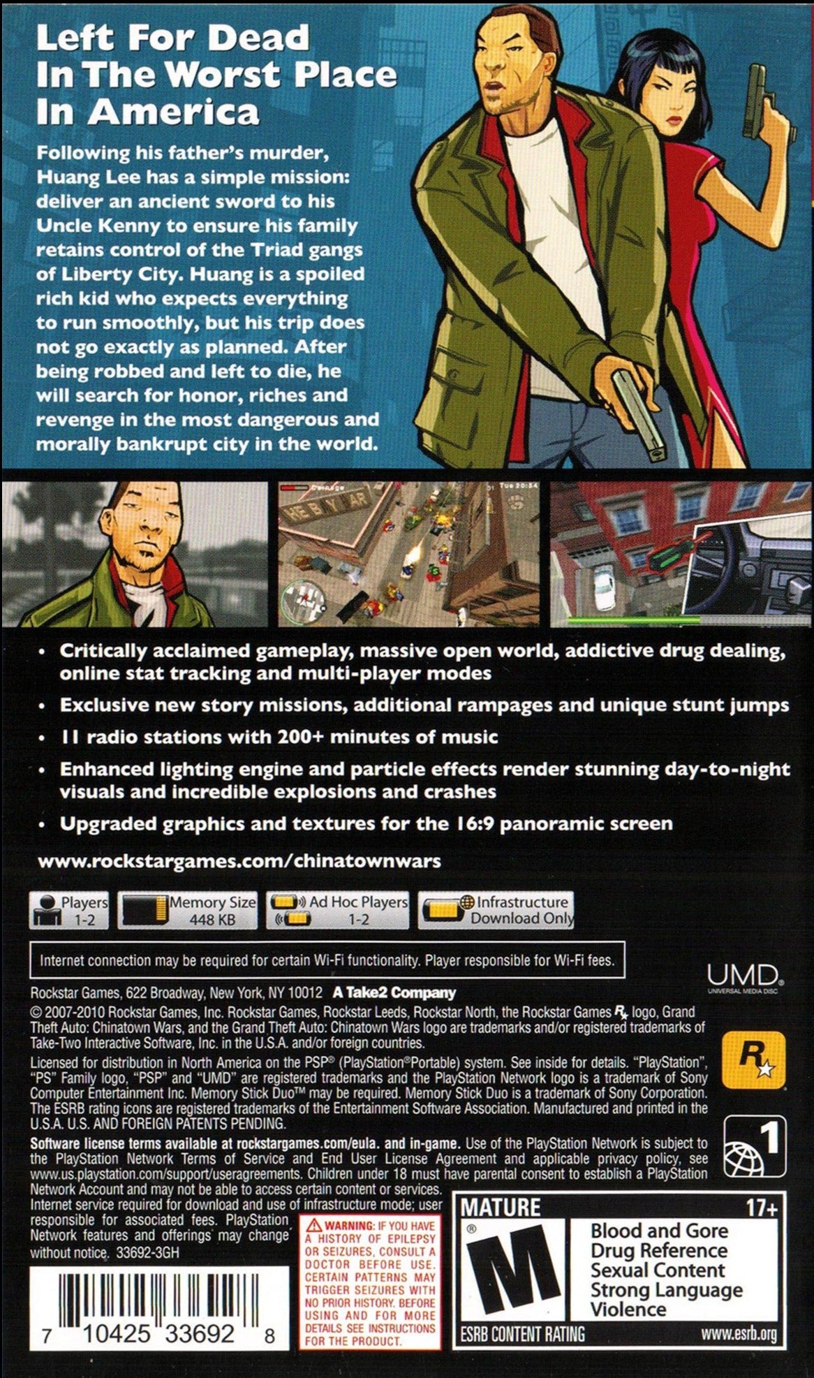 Grand Theft Auto: Chinatown Wars (Greatest Hits) - SONY PSP [ Pre-Owned] Video Games Rockstar Games   