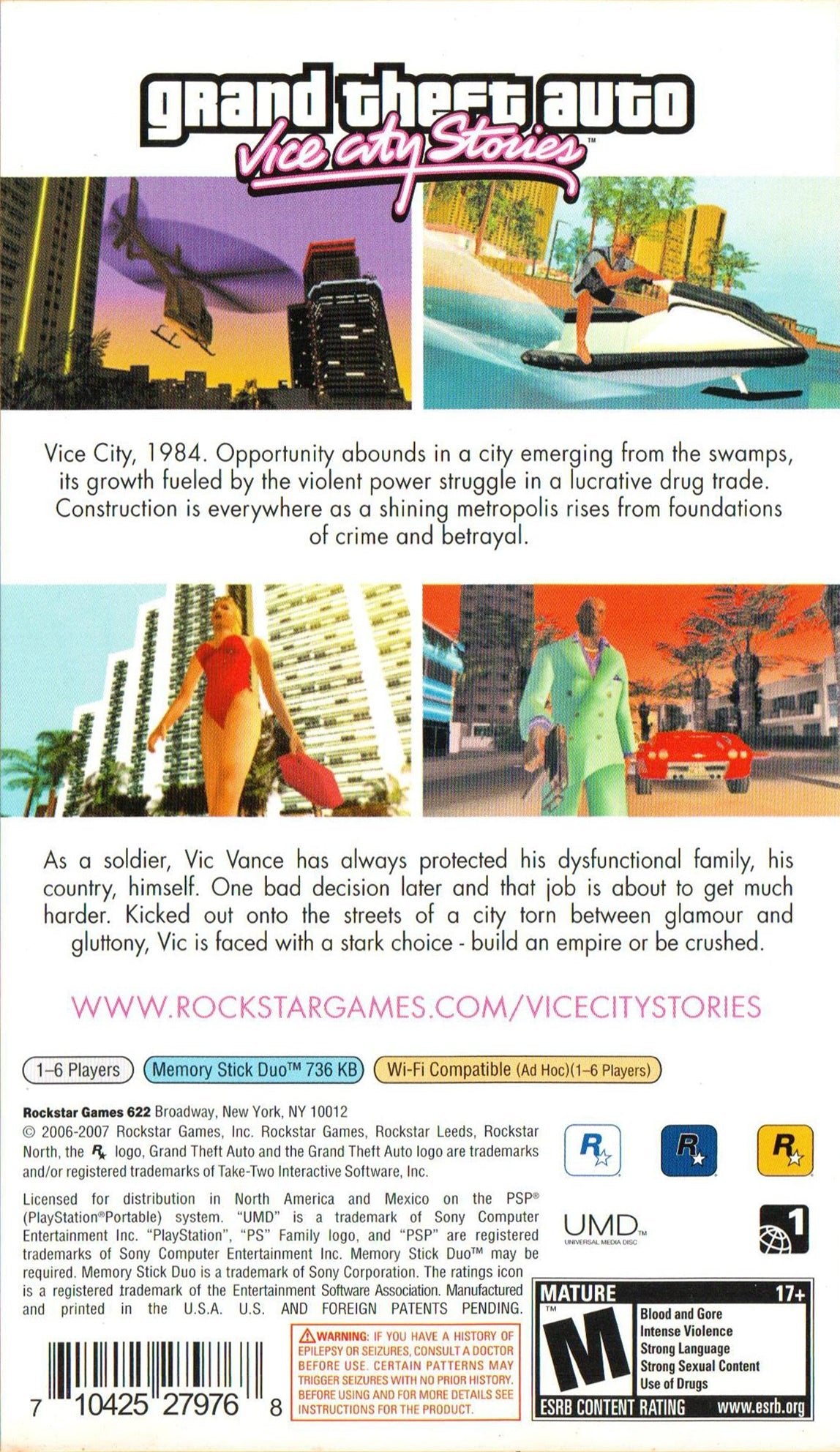 Grand Theft Auto: Vice City Stories (Greatest Hits) - SONY PSP Video Games Rockstar Games   