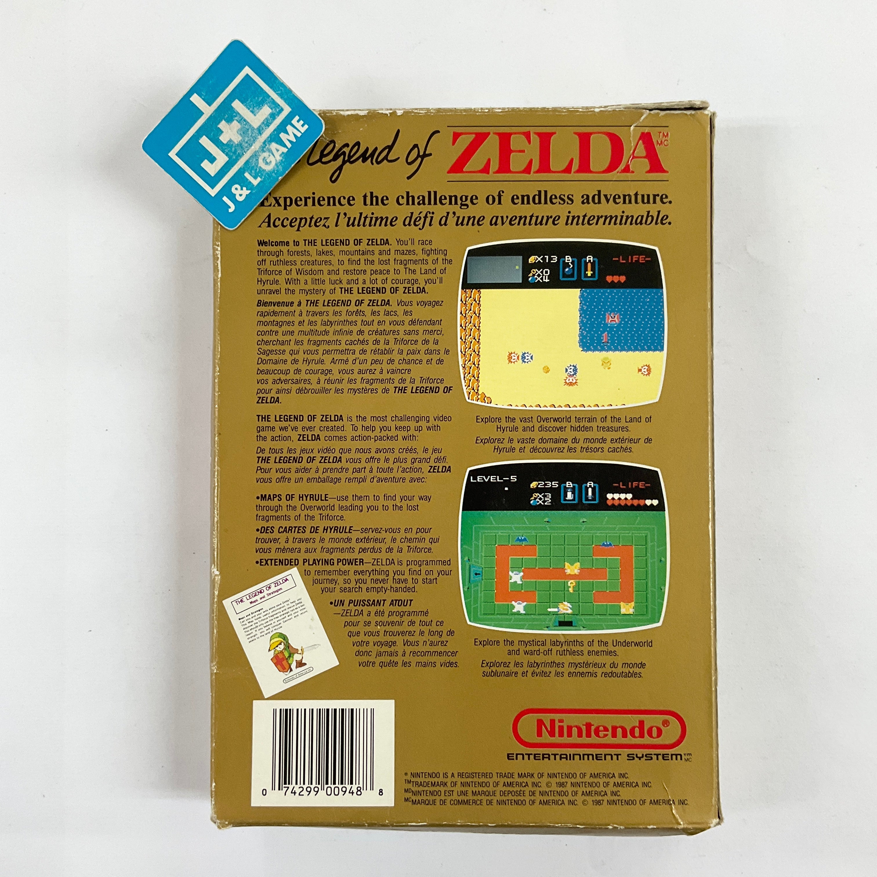 The Legend of Zelda (Gold Series) (Canadian) - (NES) Nintendo Entertainment System [Pre-Owned] Video Games Nintendo   