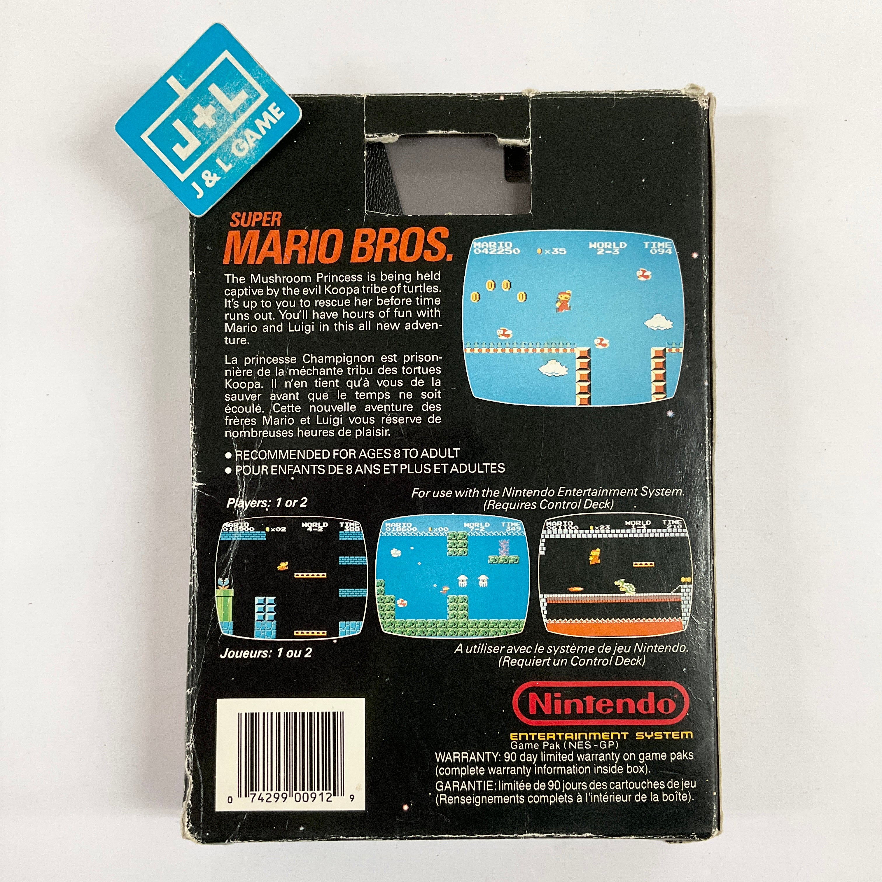 Super Mario Bros. (Canadian) - (NES) Nintendo Entertainment System [Pre-Owned] Video Games Nintendo   