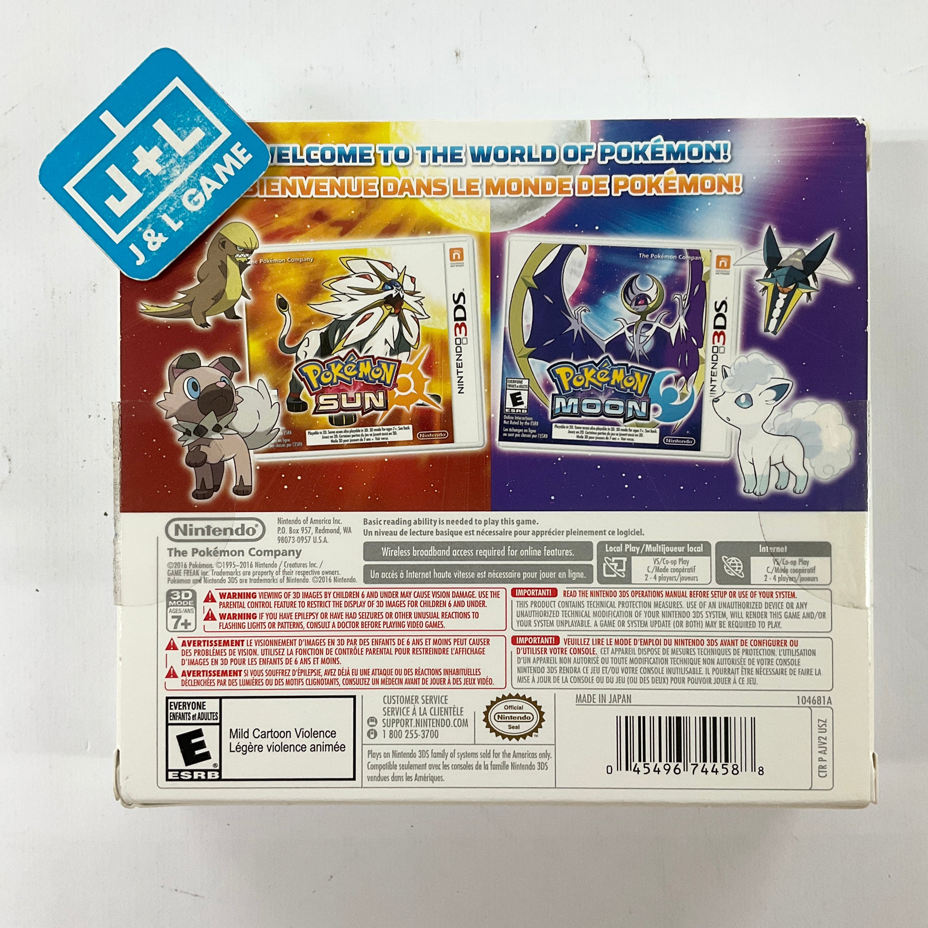 Pokemon Sun and Moon Dual Pack - Nintendo 3DS [Pre-Owned] Video Games Nintendo   