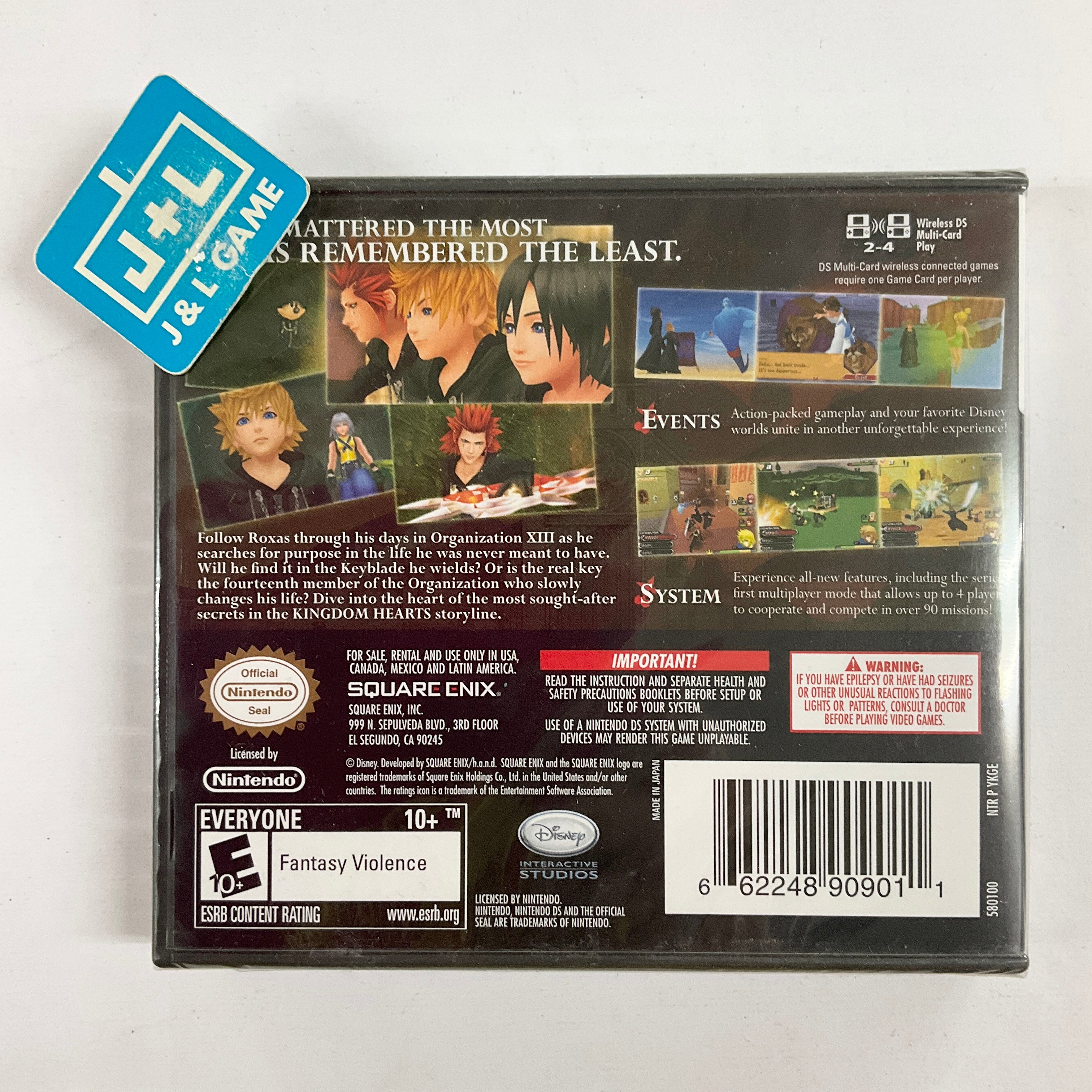 Kingdom Hearts 358/2 Days - (NDS) Nintendo DS Video Games Square Enix   