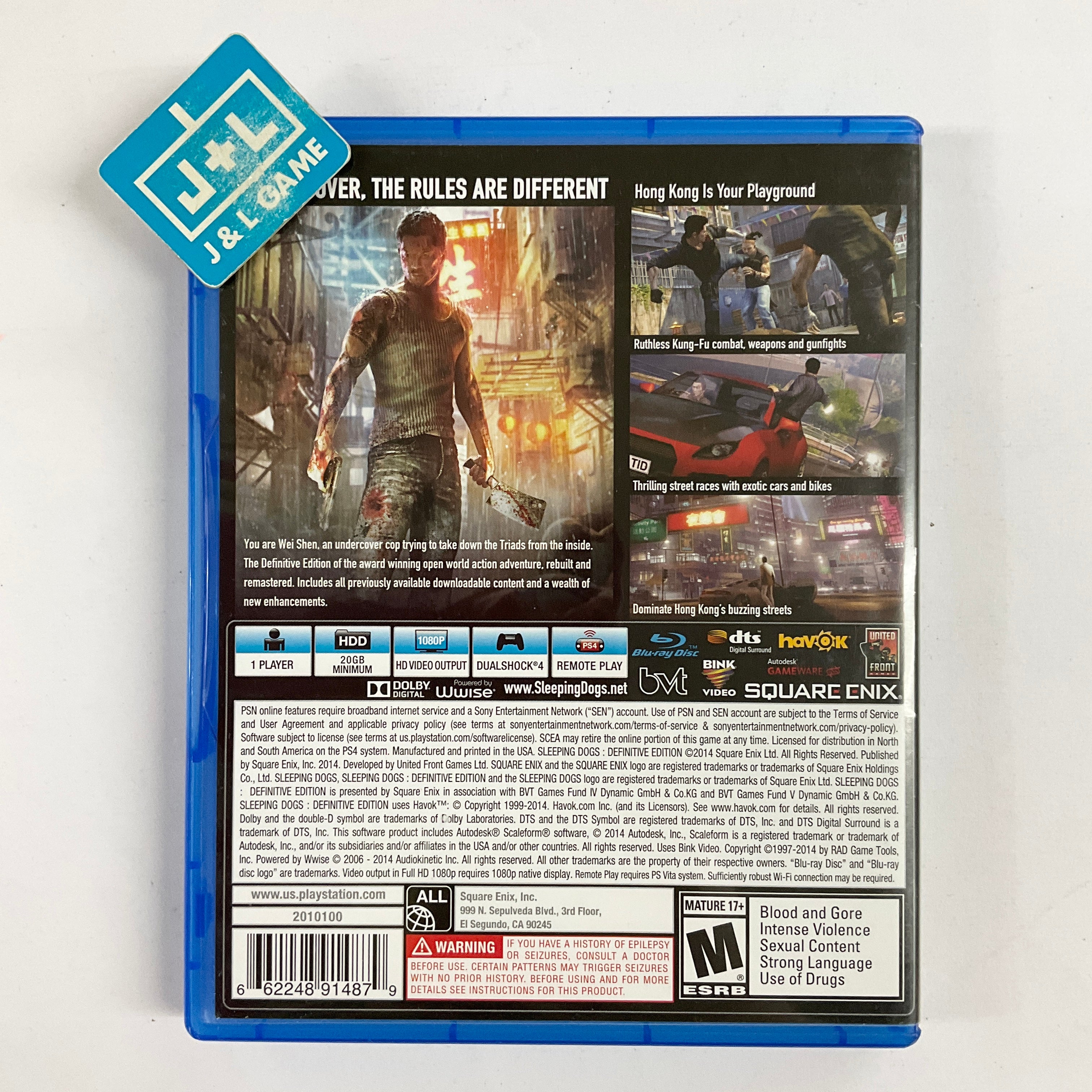 Sleeping Dogs: Definitive Edition - (PS4) PlayStation 4 [Pre-Owned] Video Games Square Enix   