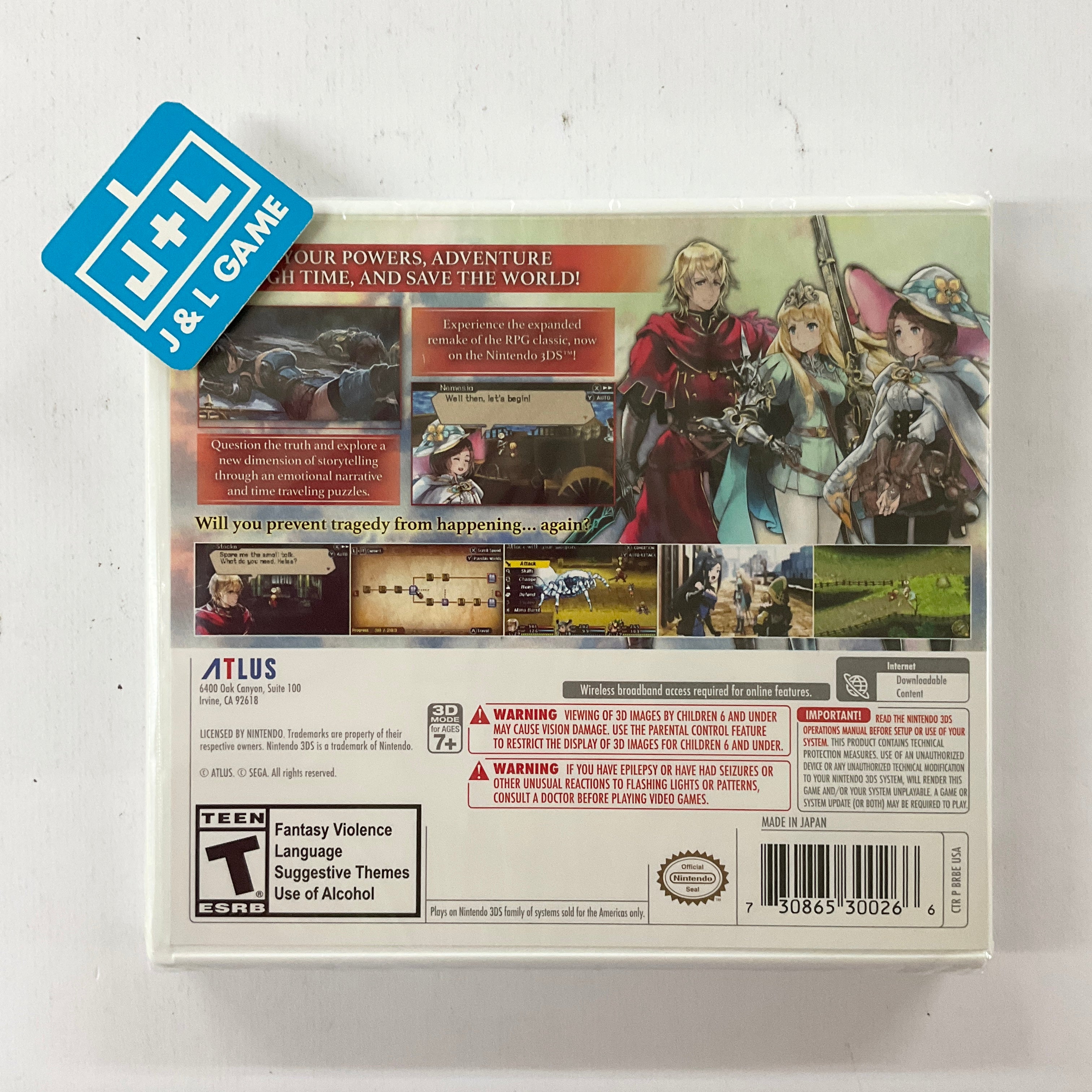 Radiant Historia: Perfect Chronology - Nintendo 3DS Video Games Atlus   