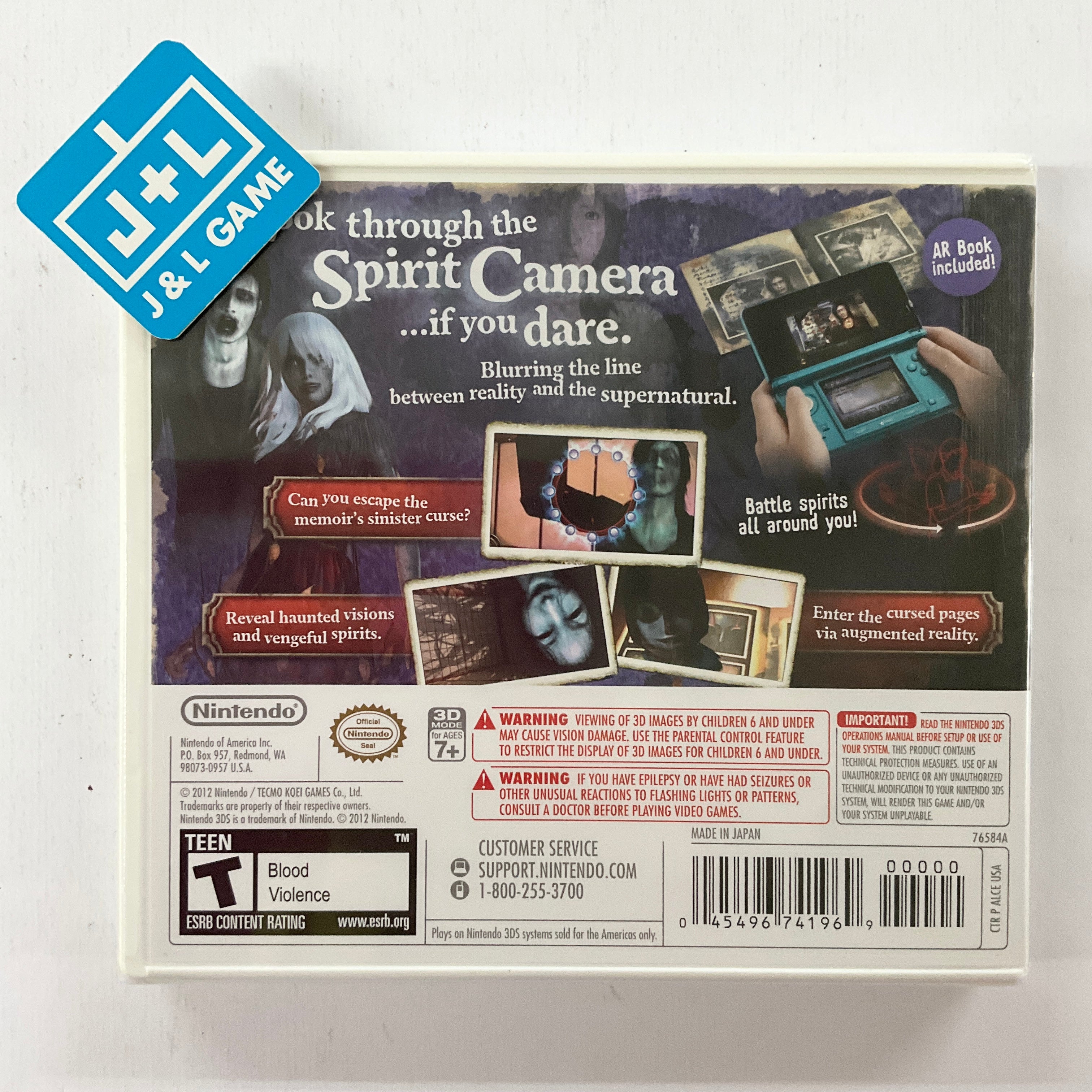 Spirit Camera: The Cursed Memoir - Nintendo 3DS Video Games Nintendo   