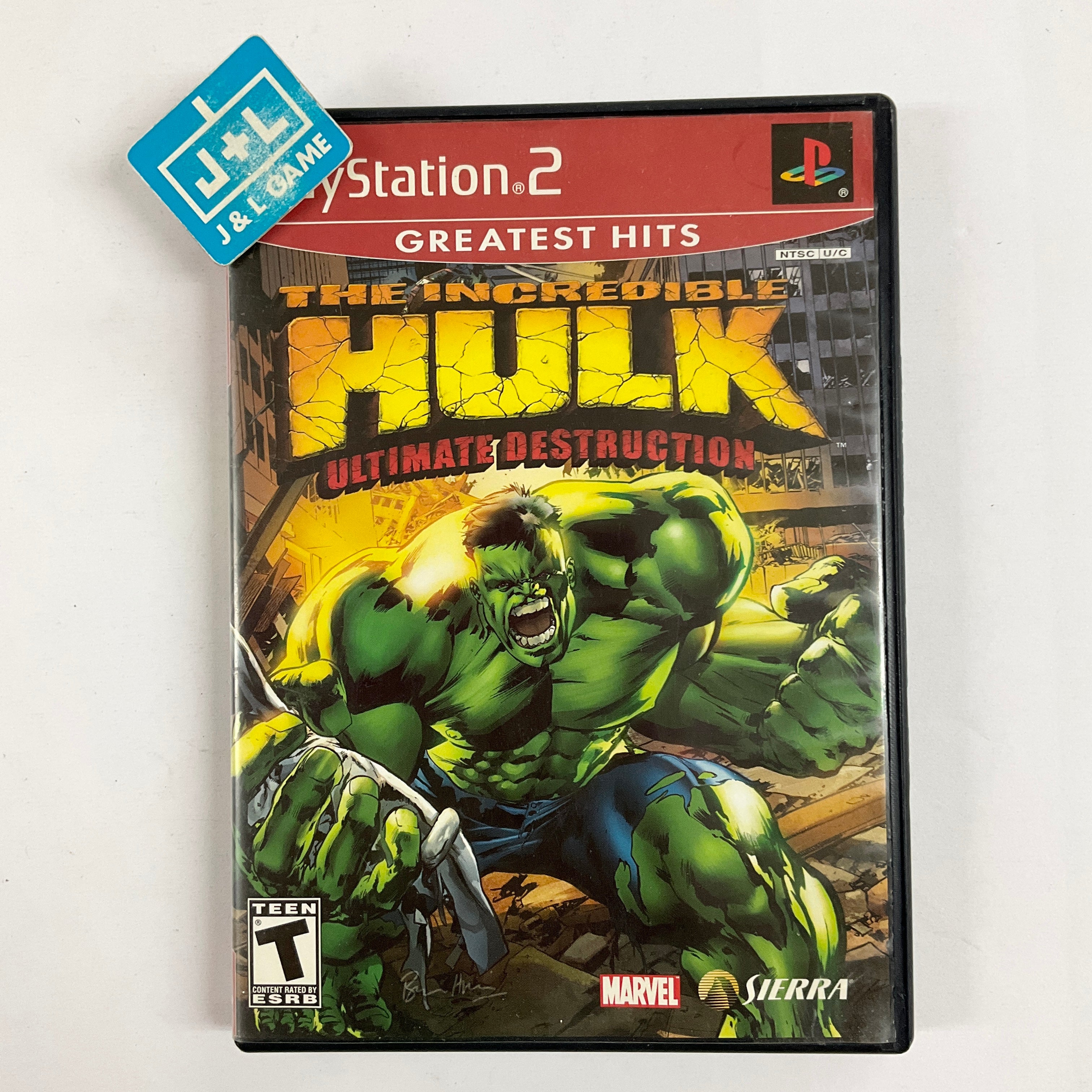 The Incredible Hulk: Ultimate Destruction (Greatest Hits) - (PS2) PlayStation 2 [Pre-Owned] Video Games VU Games   