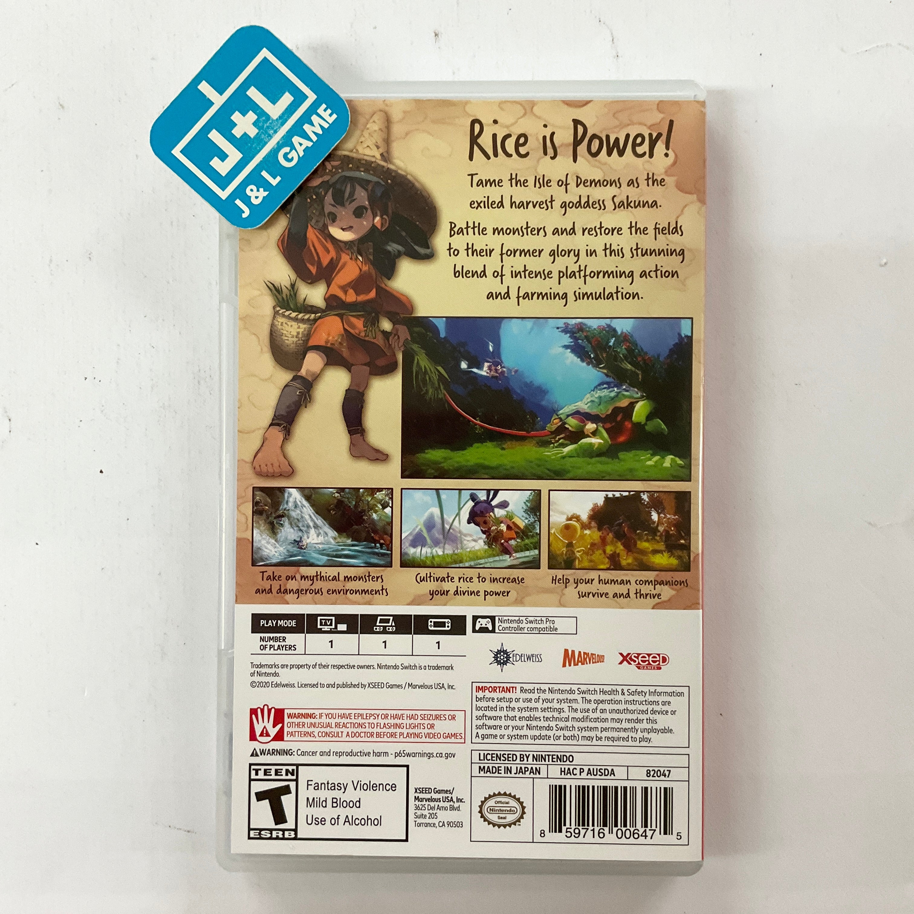 Sakuna Of Rice and Ruin (Divine Edition) - (NSW) Nintendo Switch [Pre-Owned] Video Games Xseed   