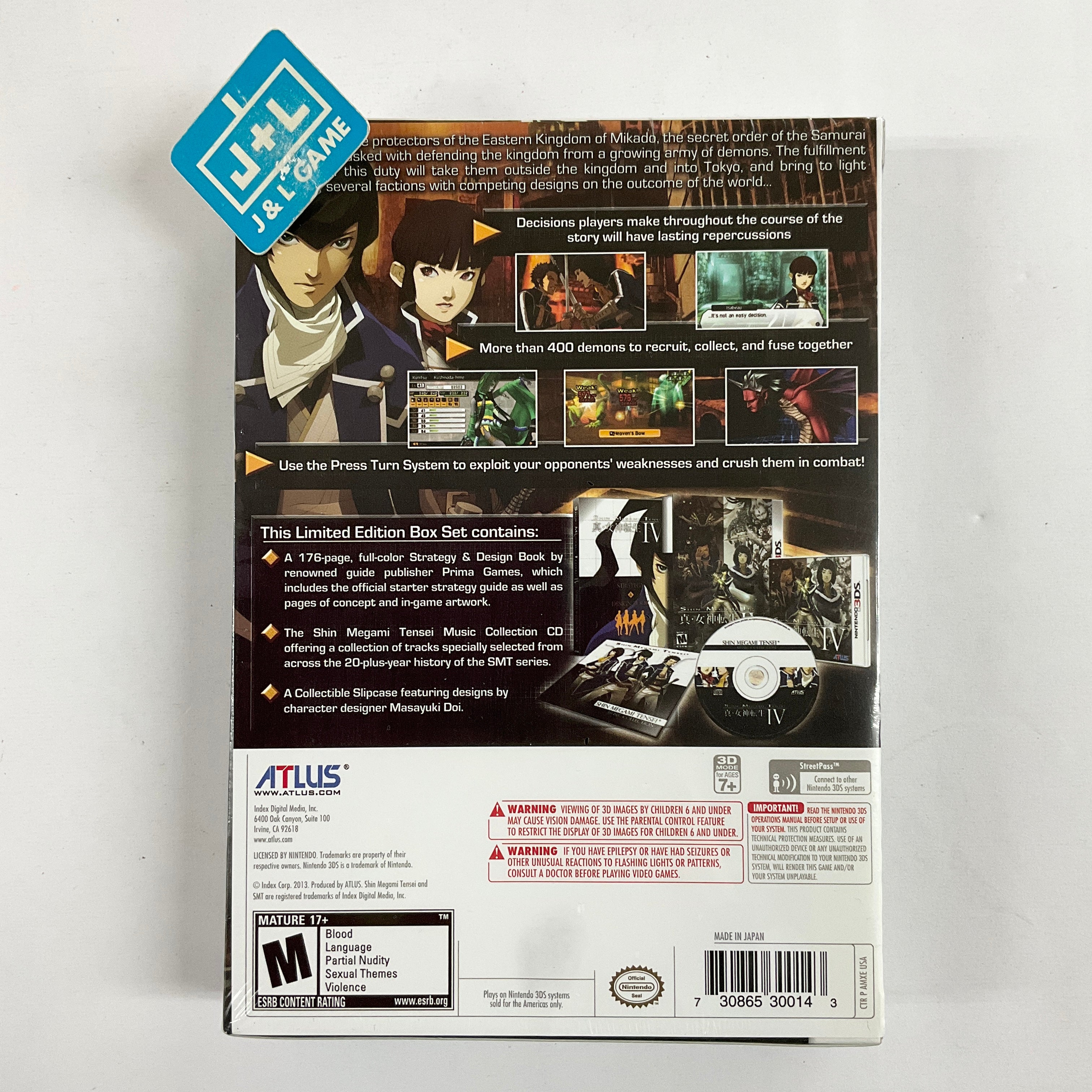 Shin Megami Tensei IV (Limited Edition) - Nintendo 3DS Video Games Atlus   