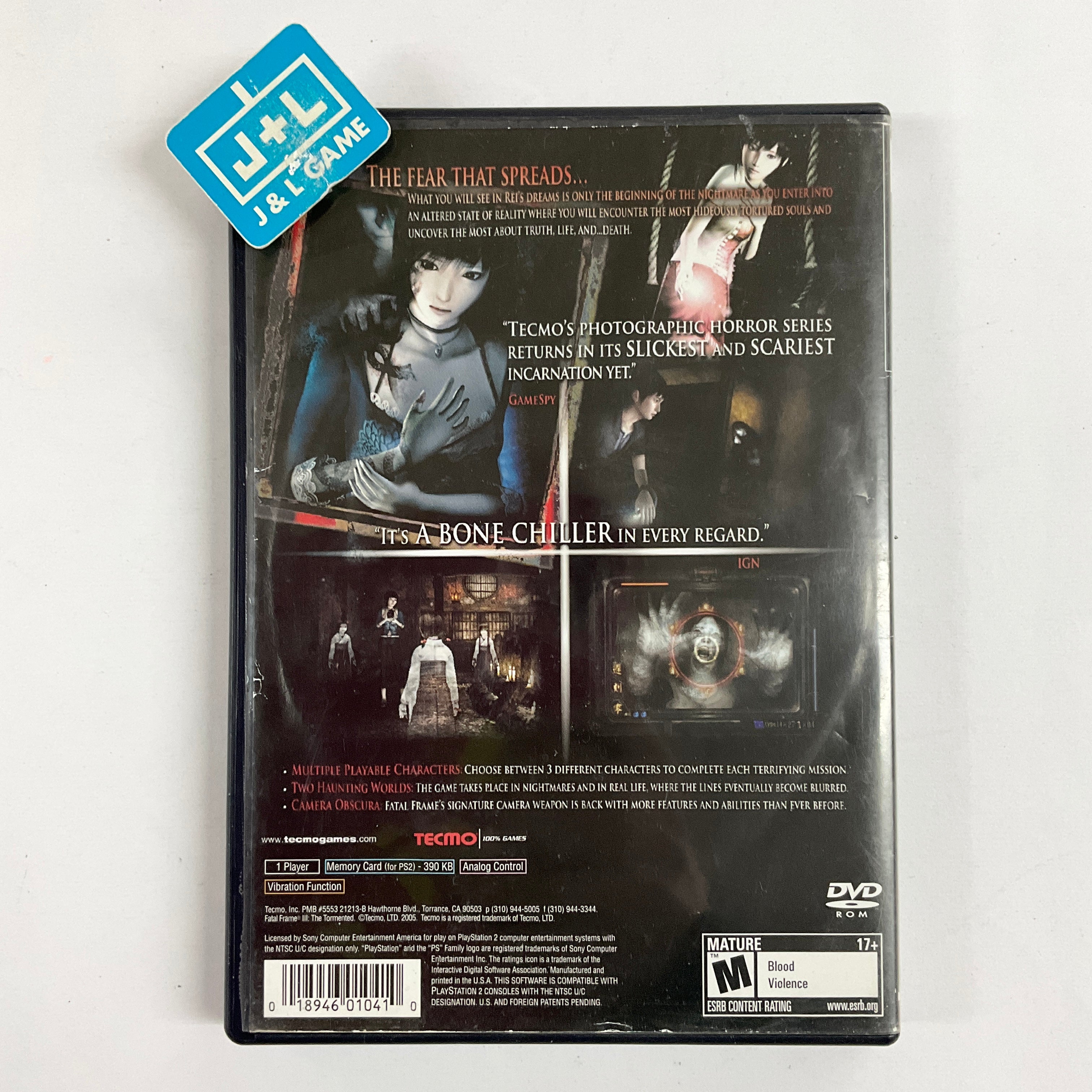 Fatal Frame III: The Tormented - (PS2) PlayStation 2 [Pre-Owned] Video Games Tecmo Koei   