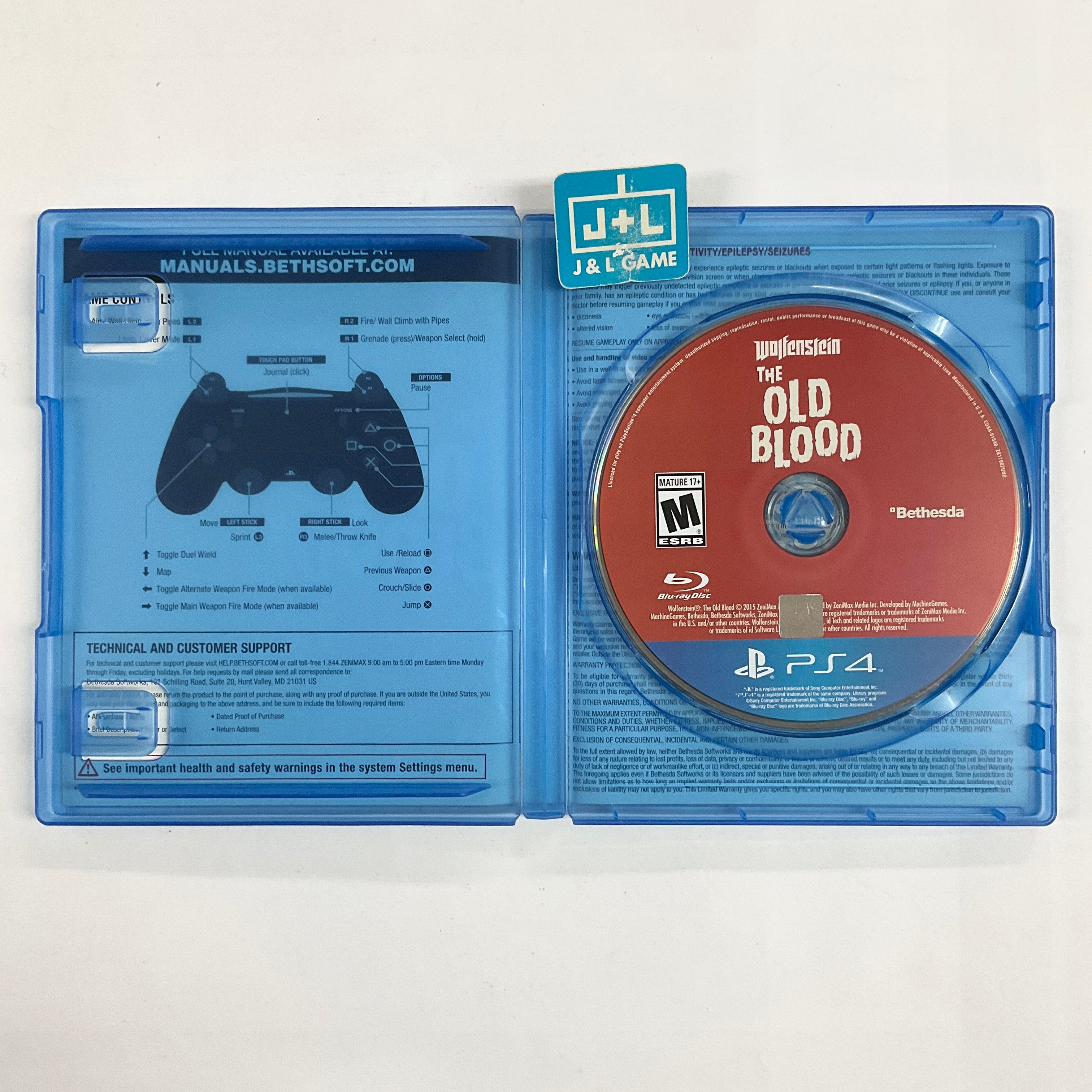 Wolfenstein: The Old Blood - (PS4) PlayStation 4 [Pre-Owned] Video Games Bethesda   