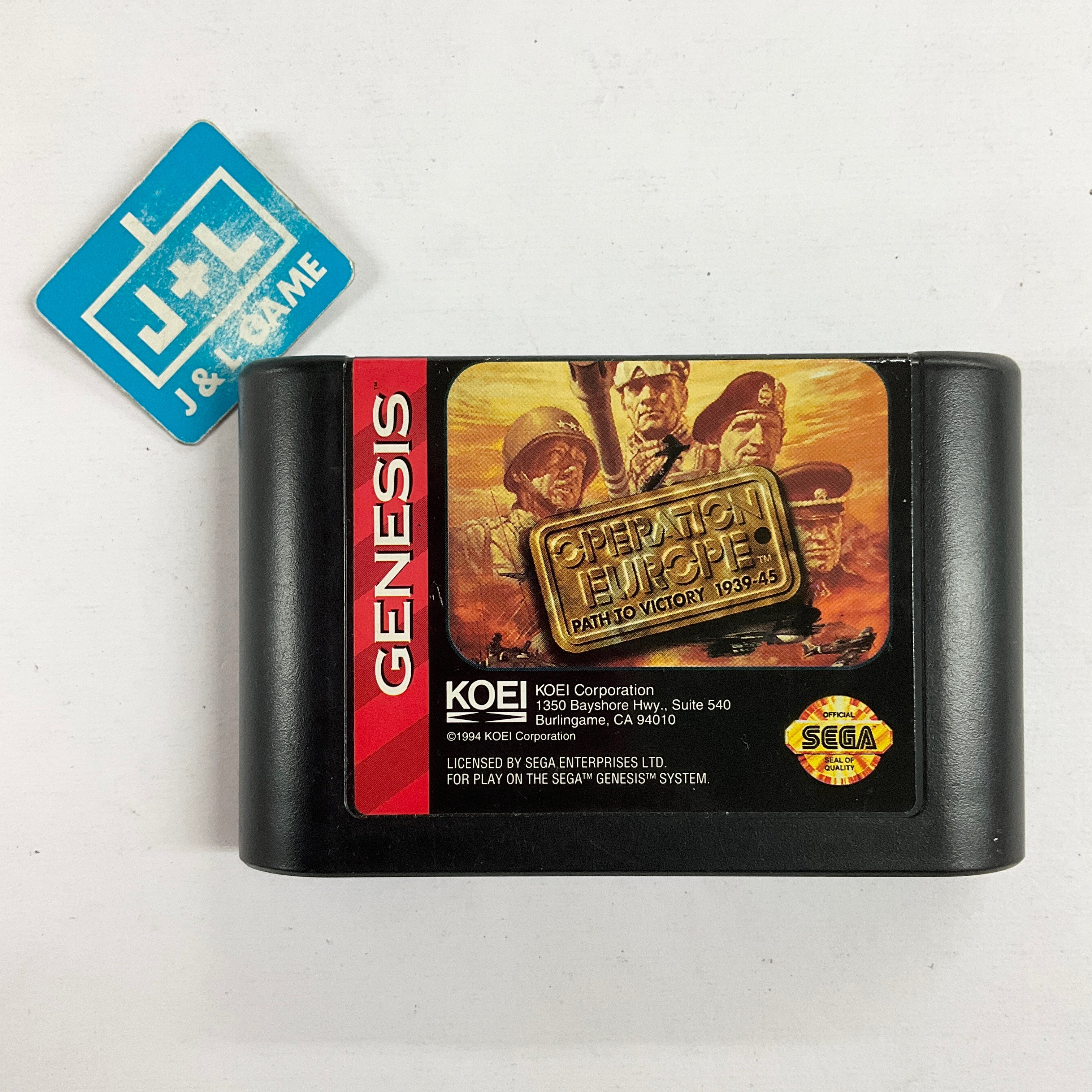 Operation Europe: Path to Victory 1939-45 - (SG) Sega Genesis [Pre-Owned] Video Games Koei   