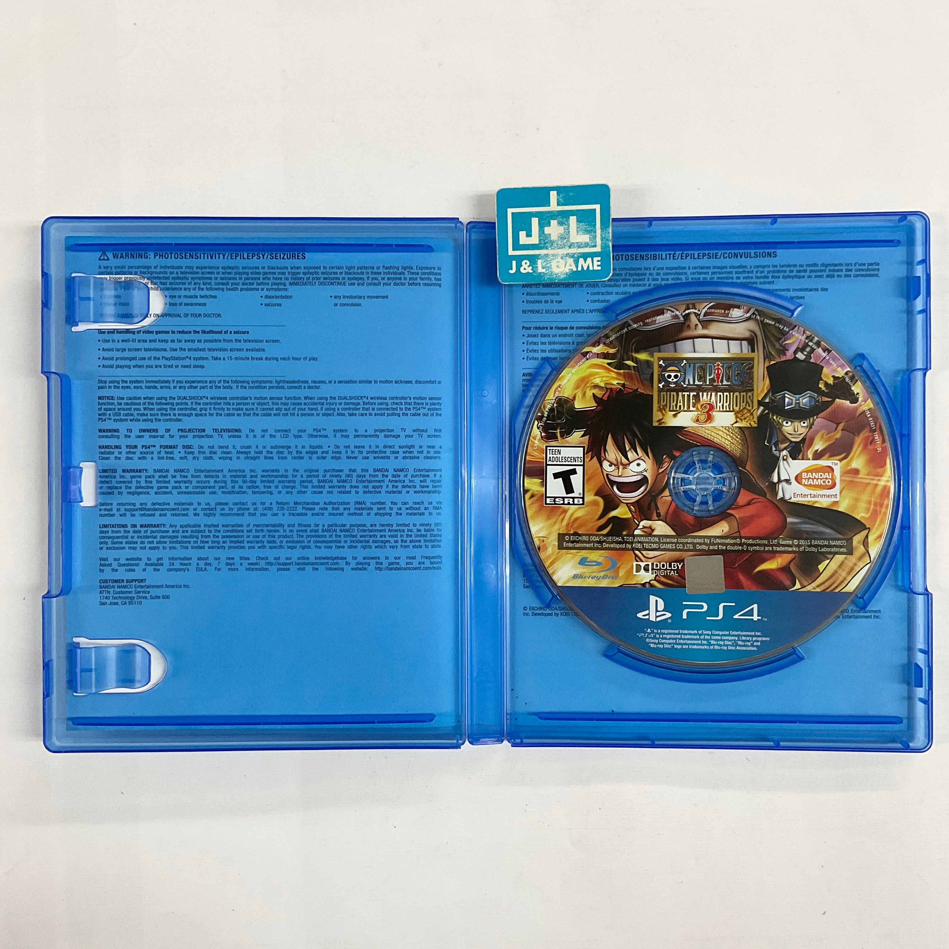 One Piece: Pirate Warriors 3 - (PS4) PlayStation 4 [Pre-Owned] Video Games Bandai Namco Games   