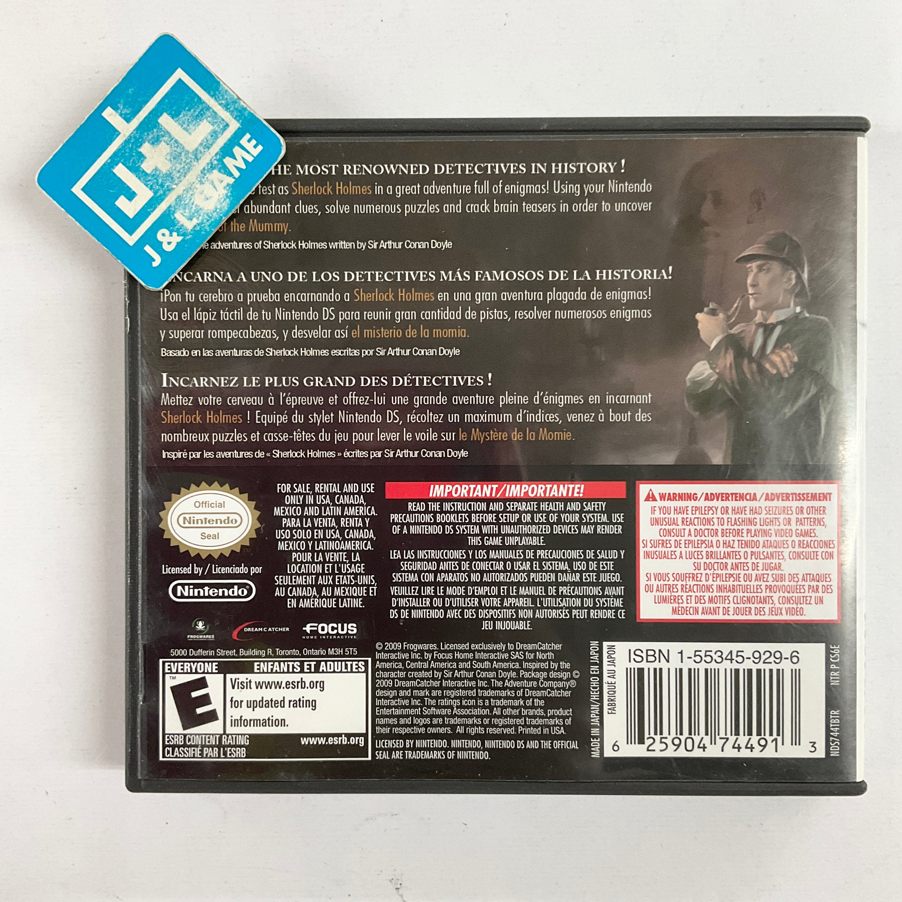 Sherlock Holmes: The Mystery of the Mummy - (NDS) Nintendo DS [Pre-Owned] Video Games Dreamcatcher   