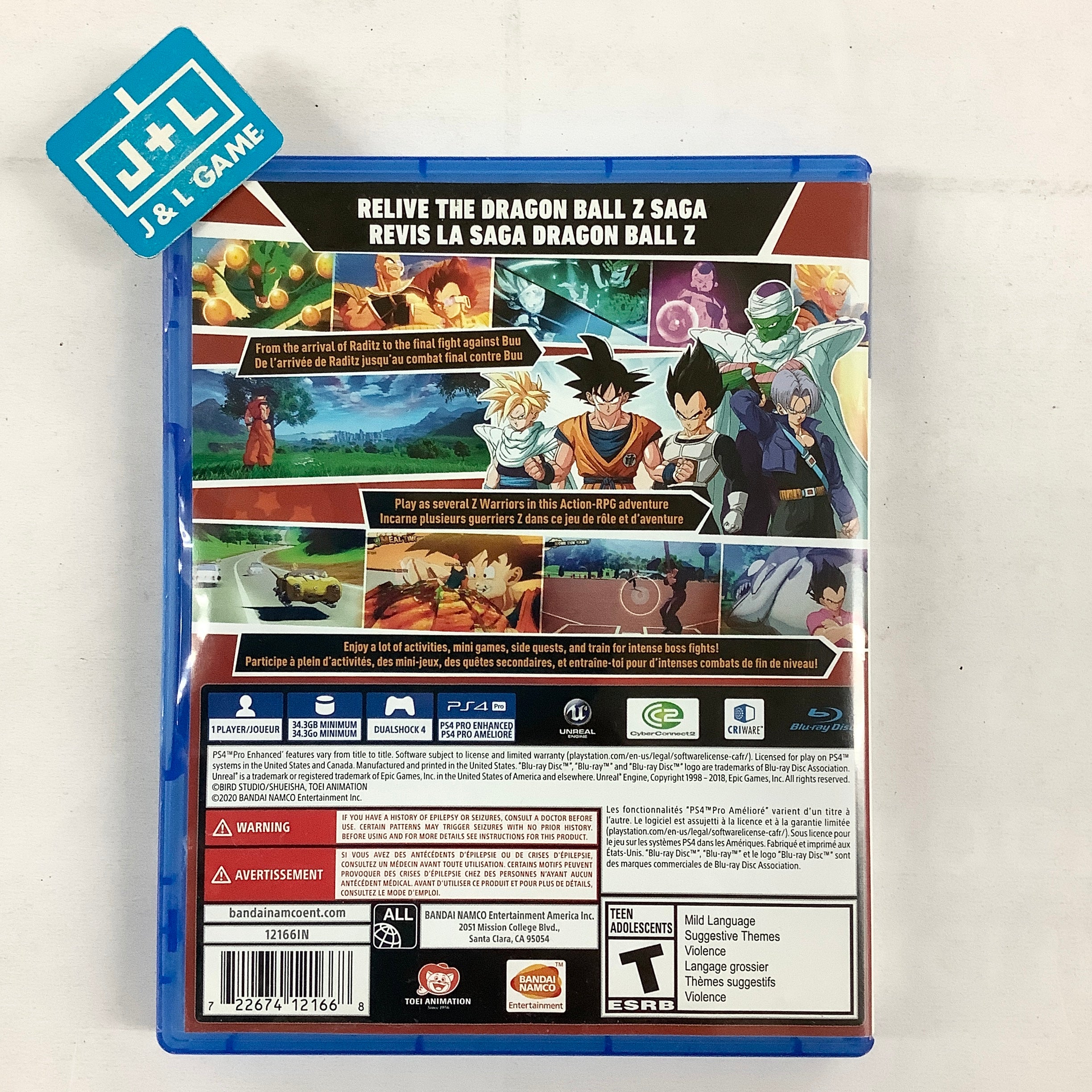 DRAGON BALL Z: Kakarot - (PS4) PlayStation 4 [Pre-Owned] Video Games Bandai   