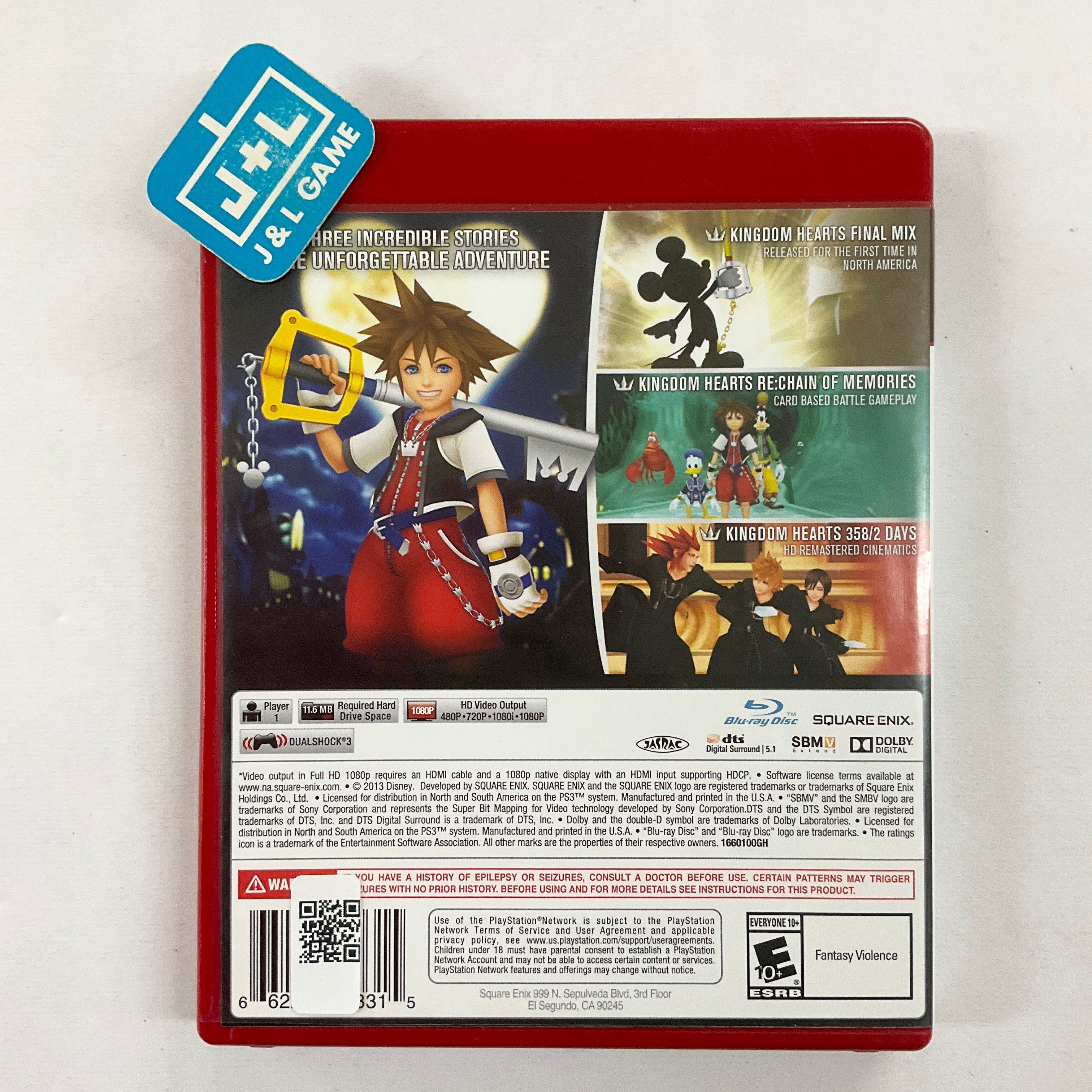 Kingdom Hearts HD 1.5 ReMIX (Greatest Hits) - (PS3) PlayStation 3 [Pre-Owned] Video Games Square Enix   