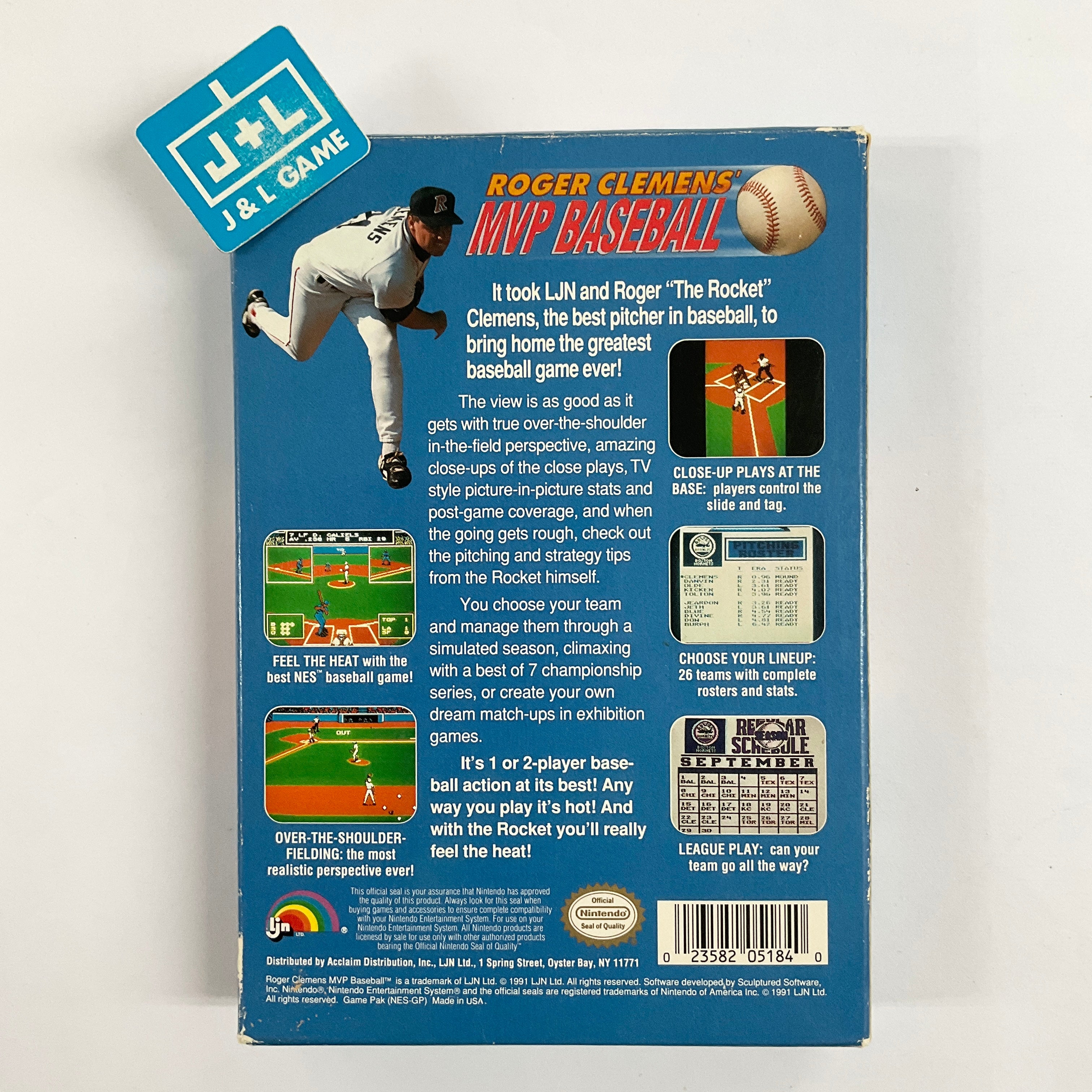 Roger Clemens' MVP Baseball - (NES) Nintendo Entertainment System [Pre-Owned] Video Games LJN Ltd.   