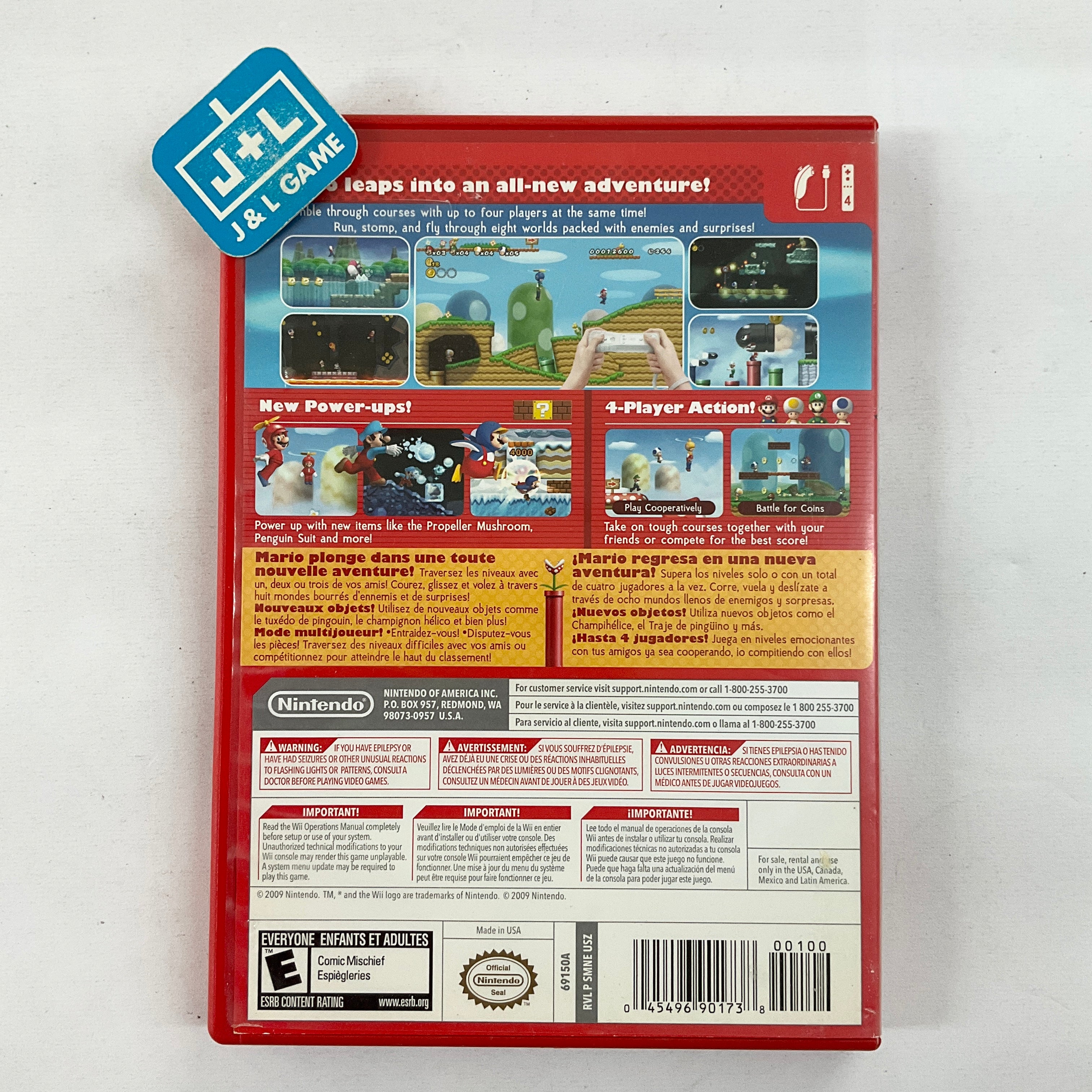 New Super Mario Bros. Wii (Red Case) - Nintendo Wii [Pre-Owned] Video Games Nintendo   