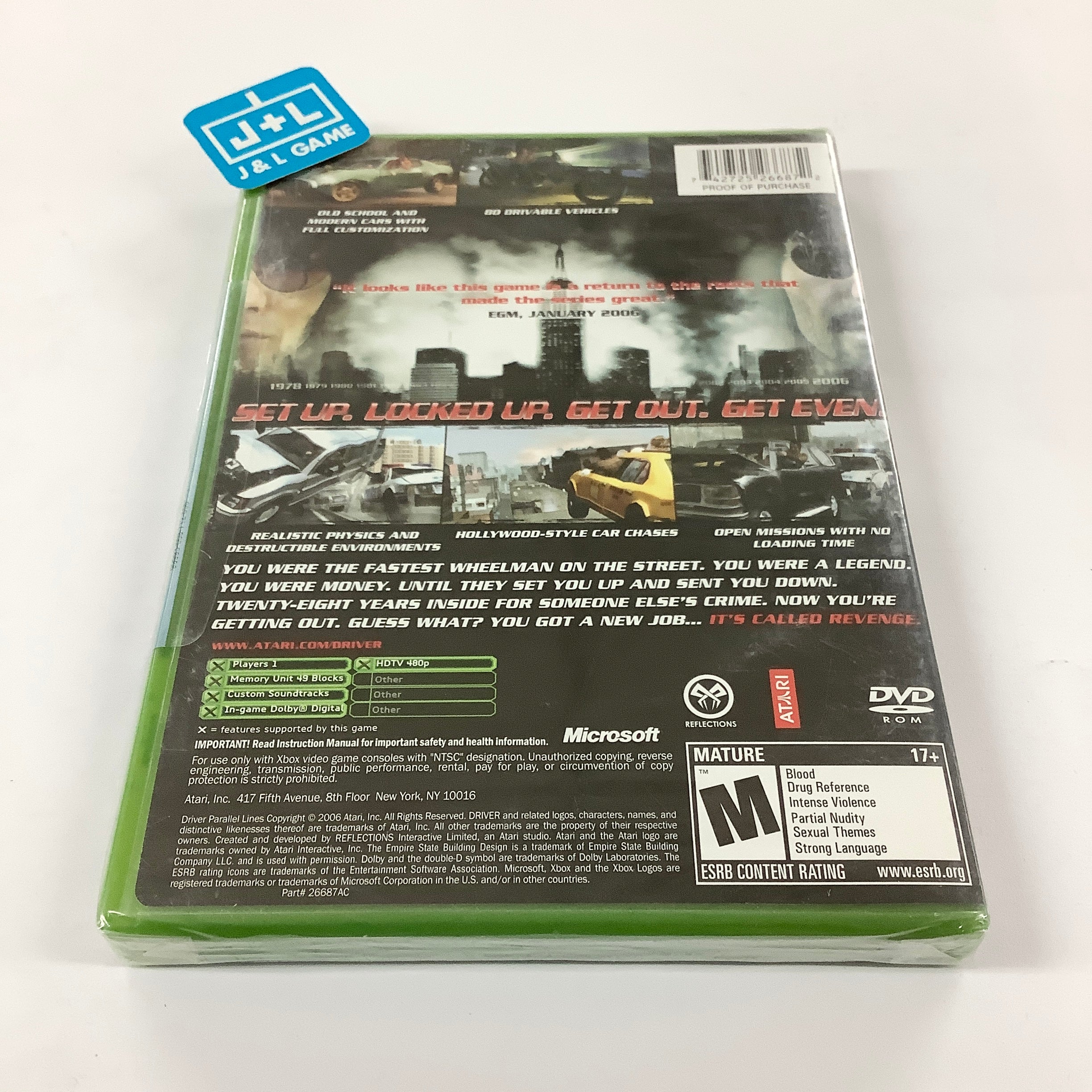 Driver: Parallel Lines - (XB) Xbox Video Games Atari SA   