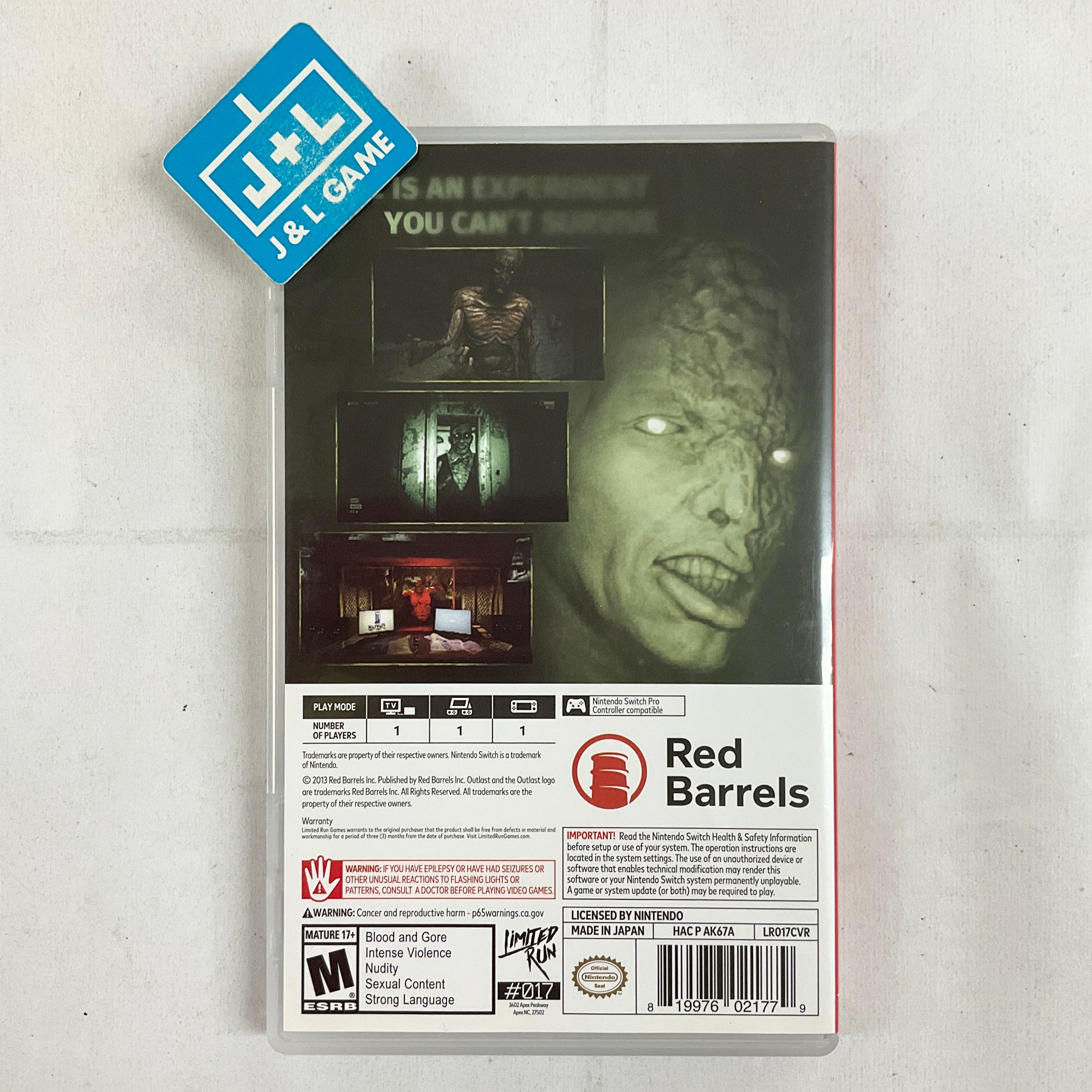 Outlast Bundle of Terror / Outlast 2 (Limited Run #017 #018) - (NSW) Nintendo Switch [Pre-Owned] Video Games Limited Run Games   