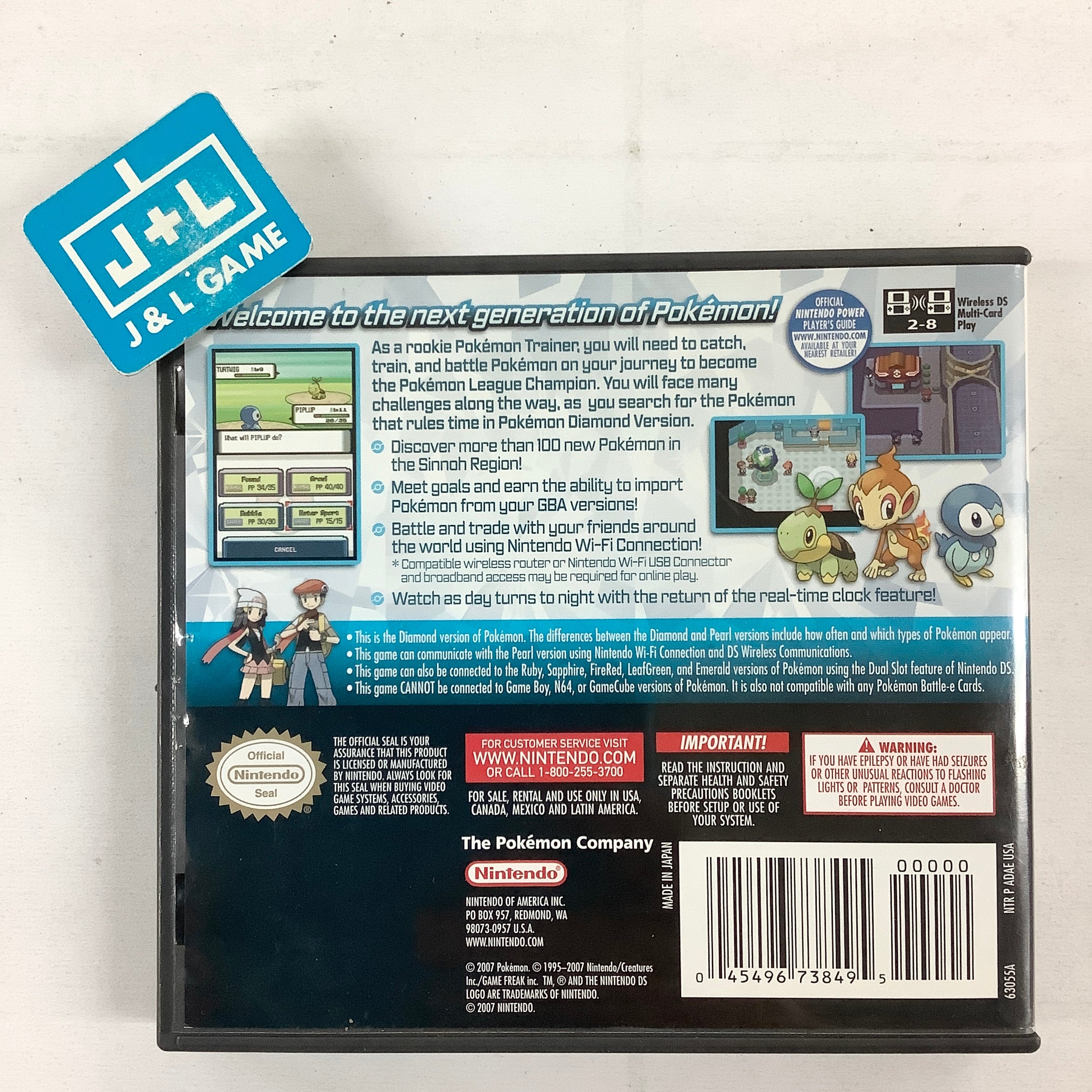 Pokemon Diamond Version - (NDS) Nintendo DS [Pre-Owned] Video Games Nintendo   