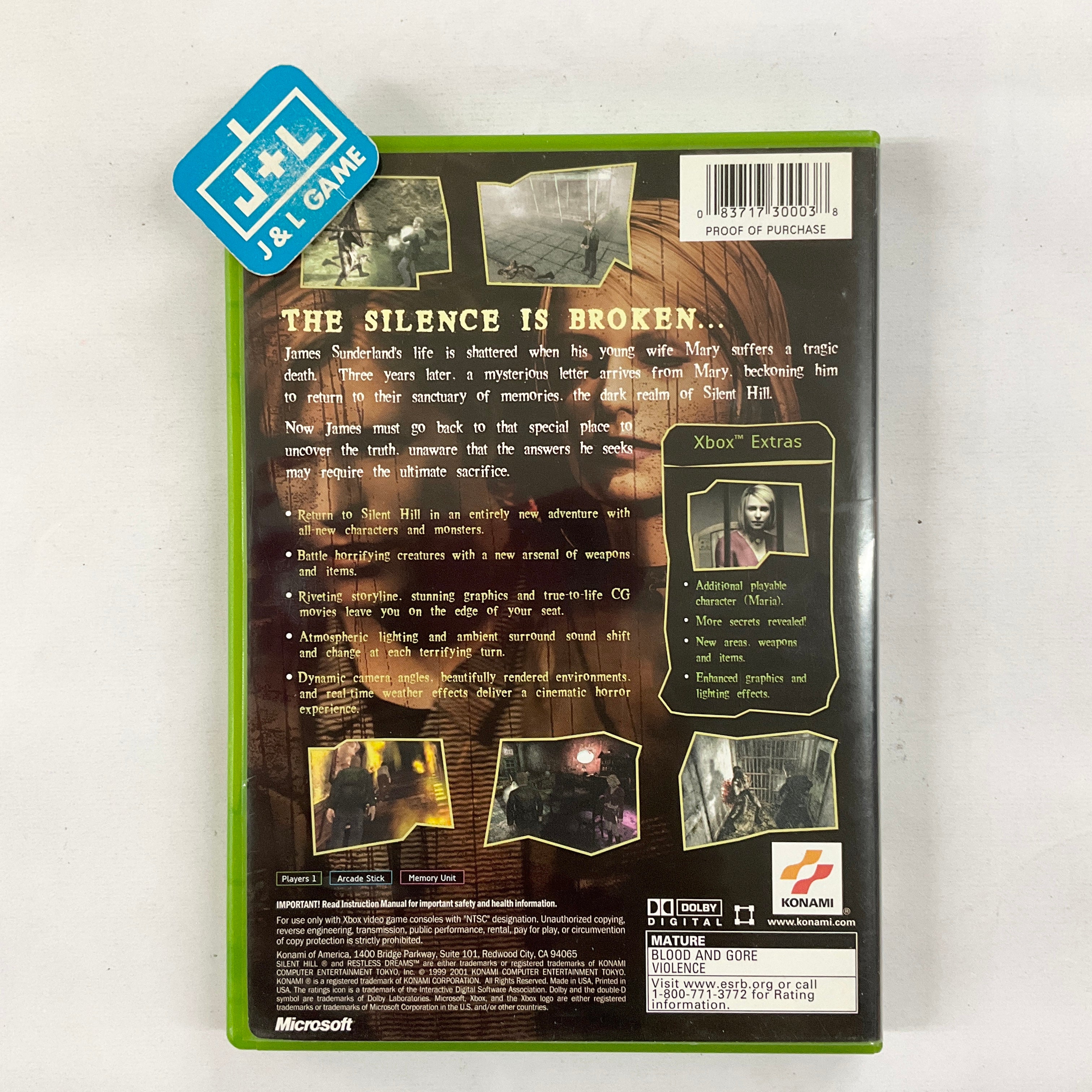 Silent Hill 2: Restless Dreams - (XB) Xbox [Pre-Owned] Video Games Konami   