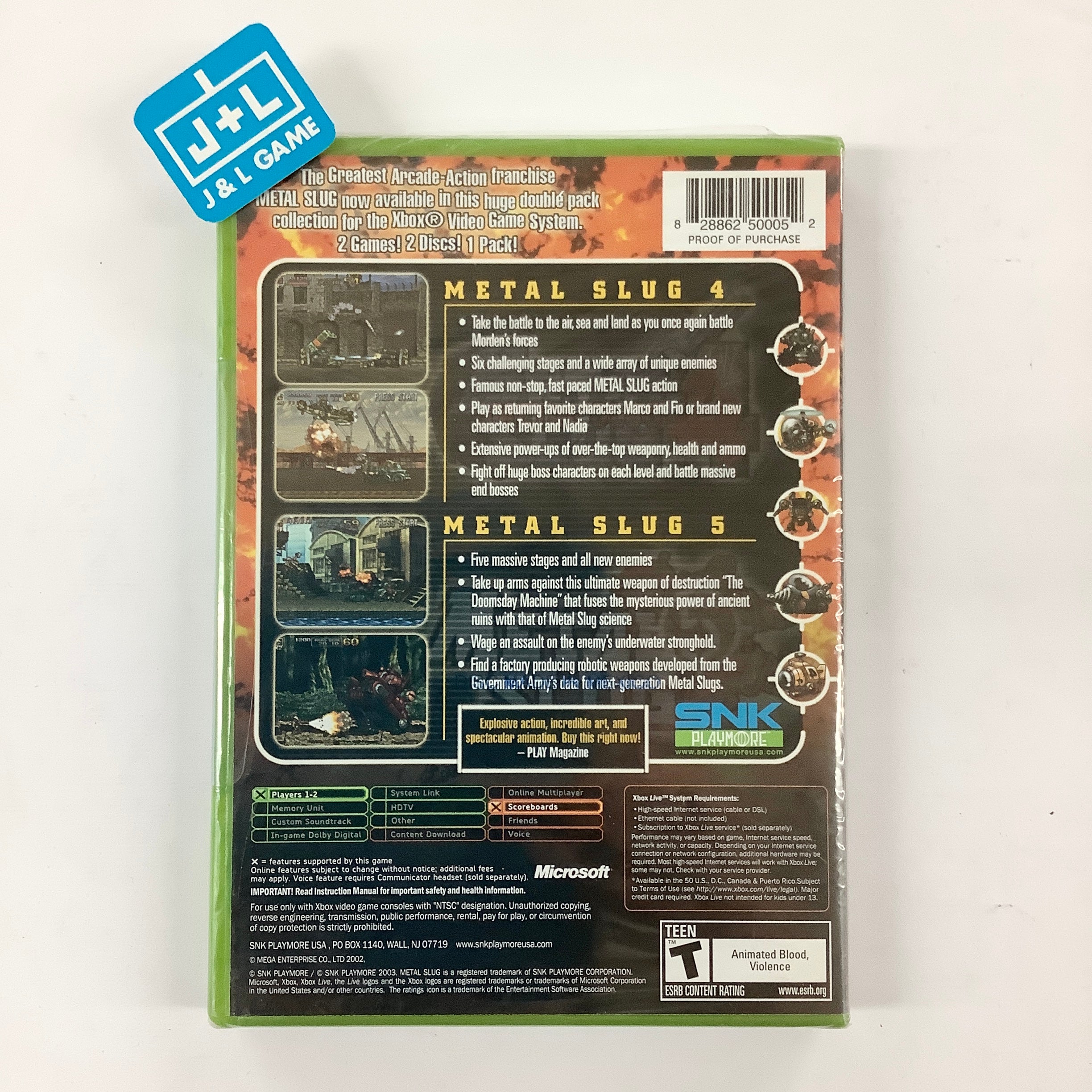 Metal Slug 4 & 5 - (XB) Xbox Video Games SNK Playmore   