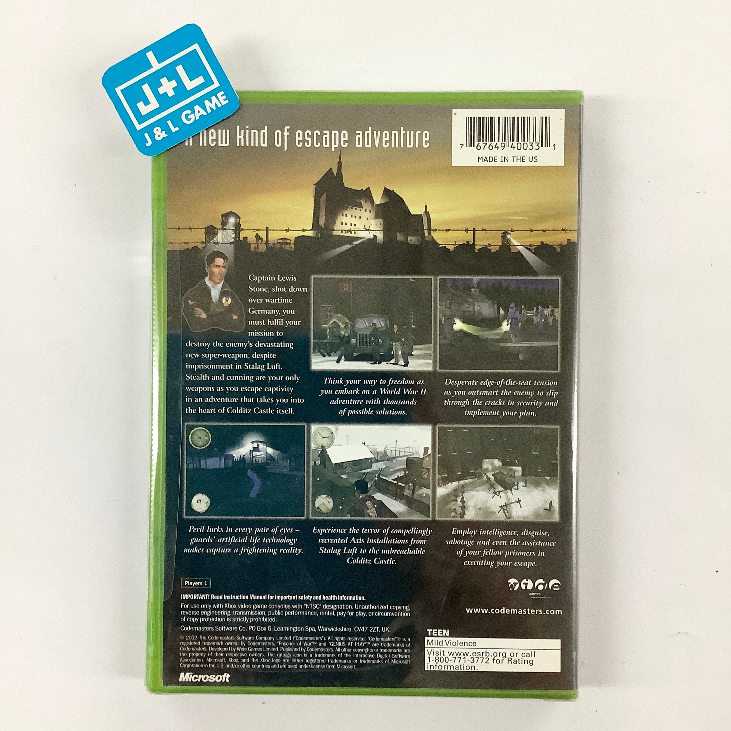 Prisoner of War - (XB) Xbox Video Games Codemasters   